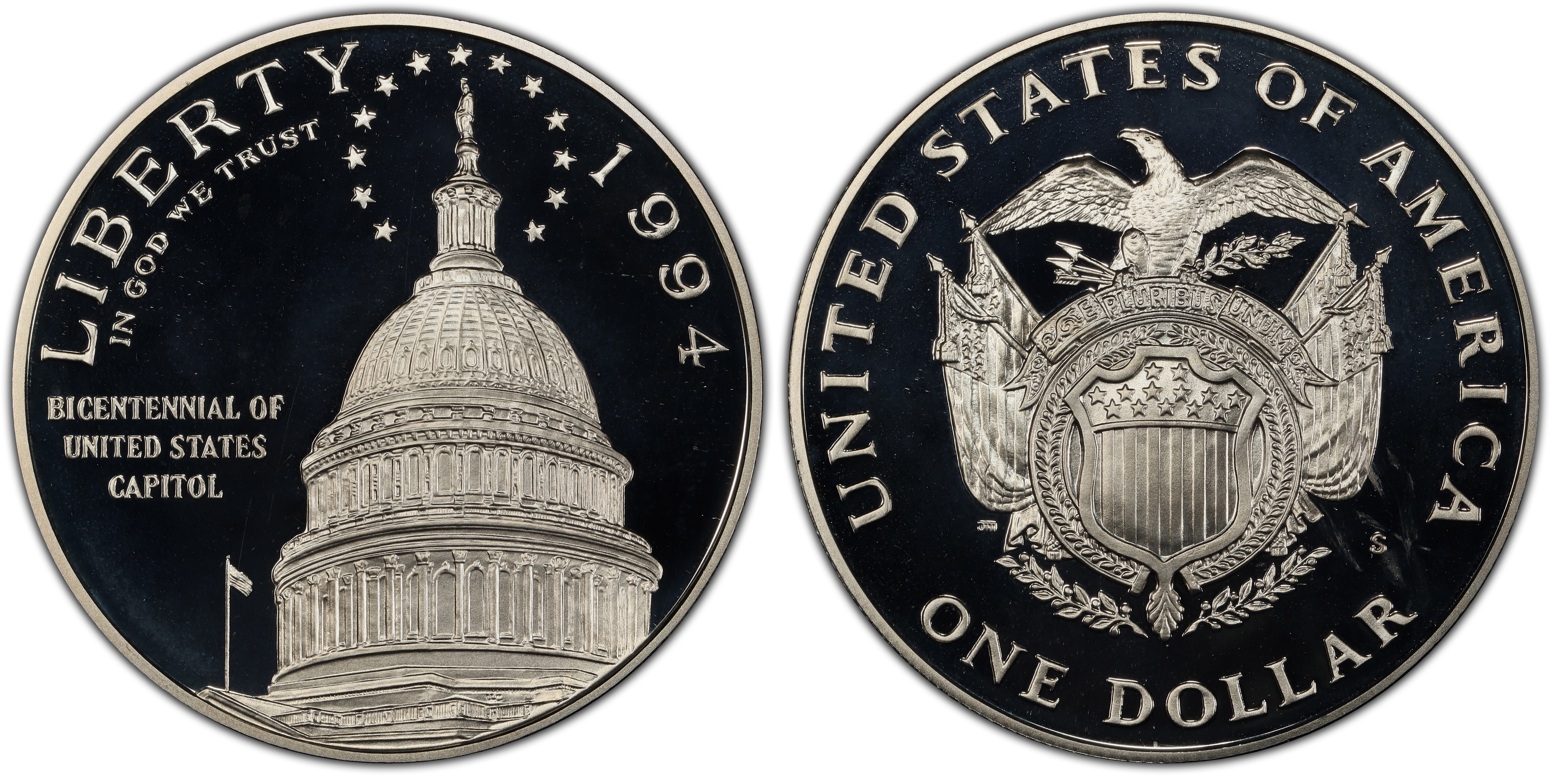 1994 S 1 Capitol DCAM Proof Modern Silver and Clad