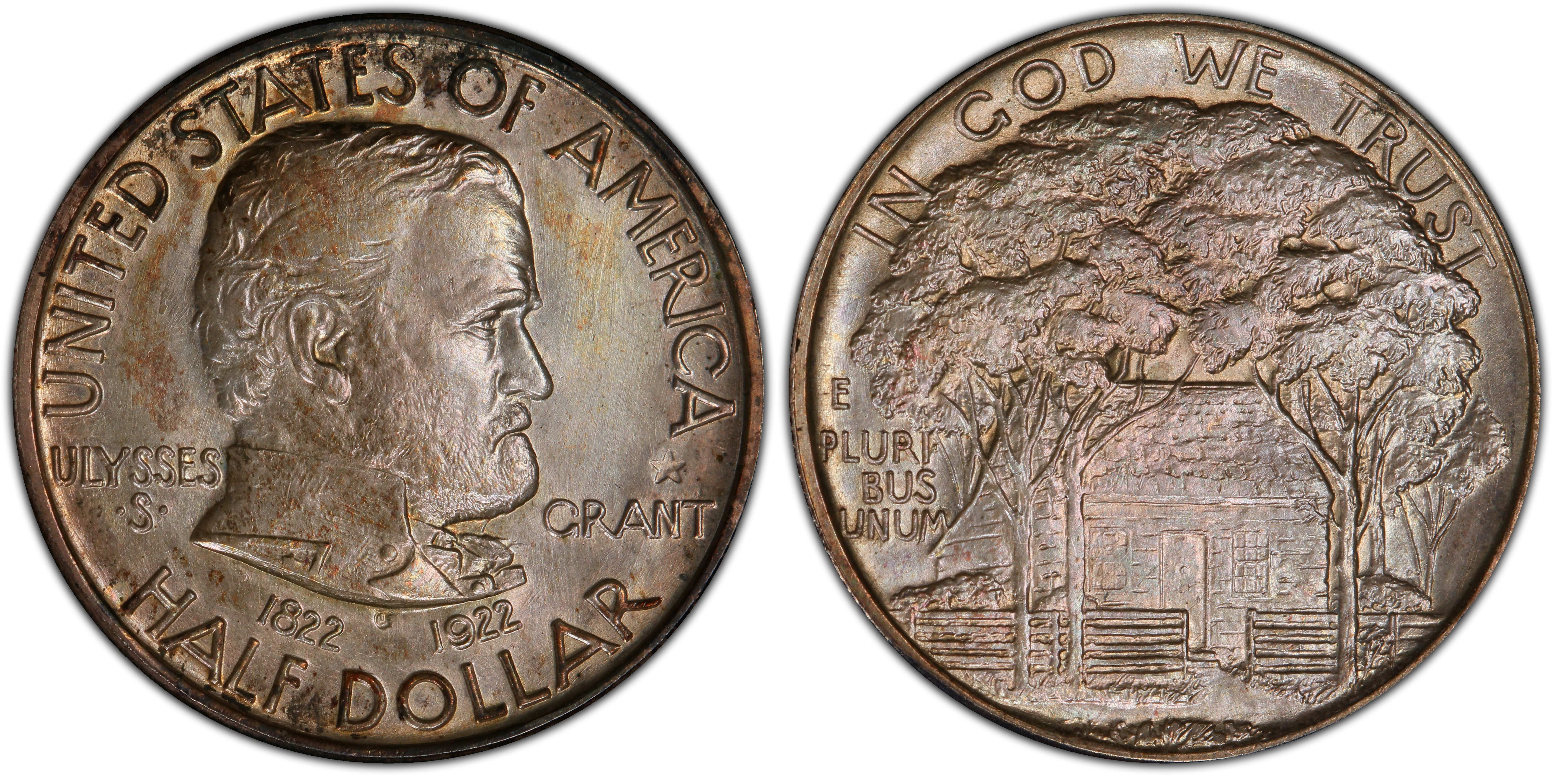 1922 50C Grant, with Star (Regular Strike) Silver Commemorative