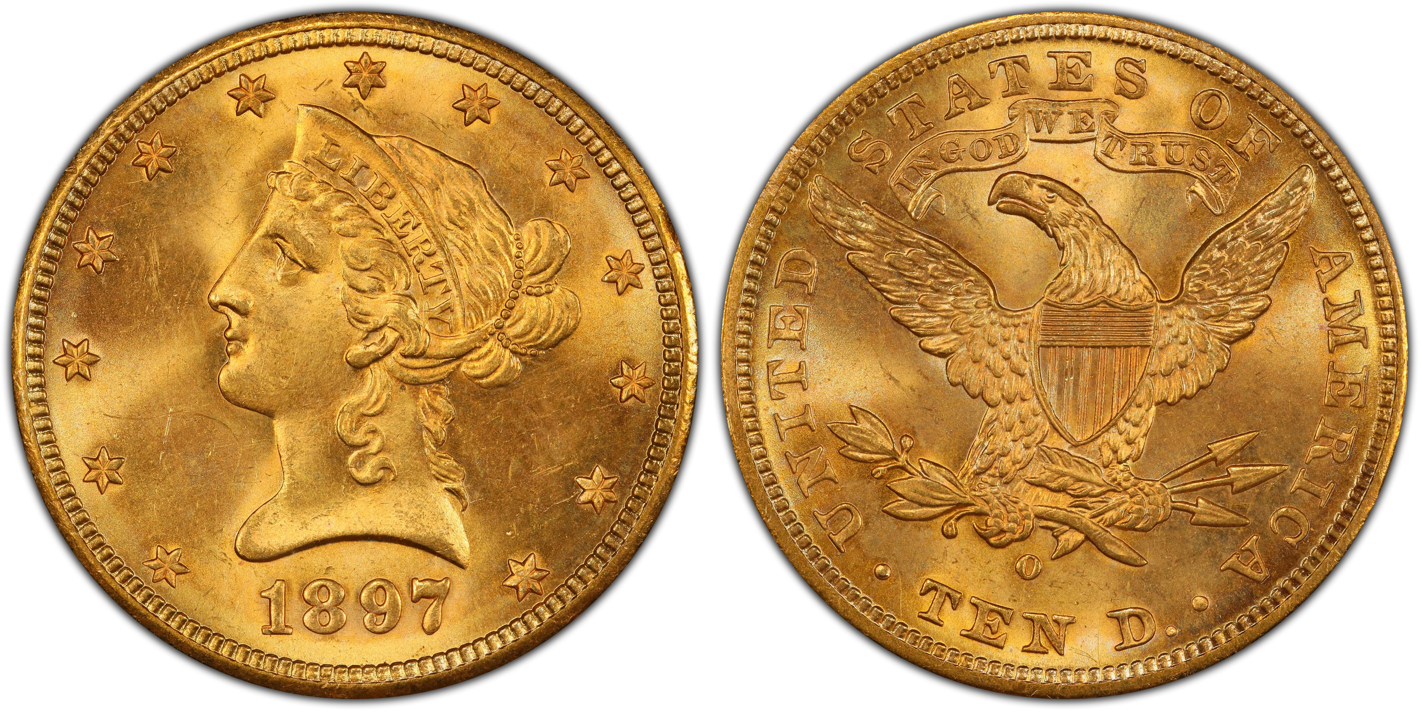 1897-O $10 (Regular Strike) Liberty Head $10 - PCGS CoinFacts