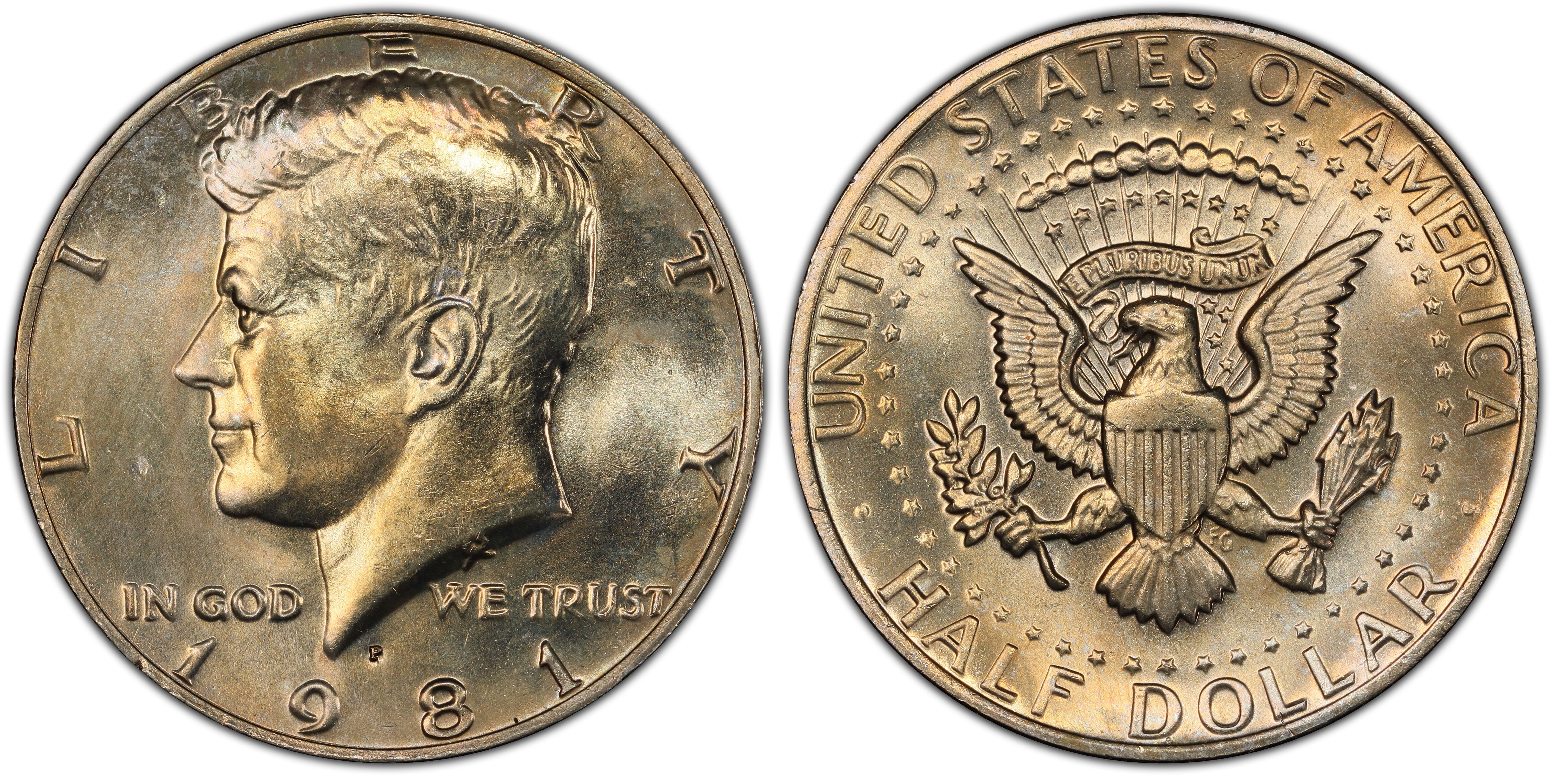 Details about   1981 Kennedy P Half Dollar BU 