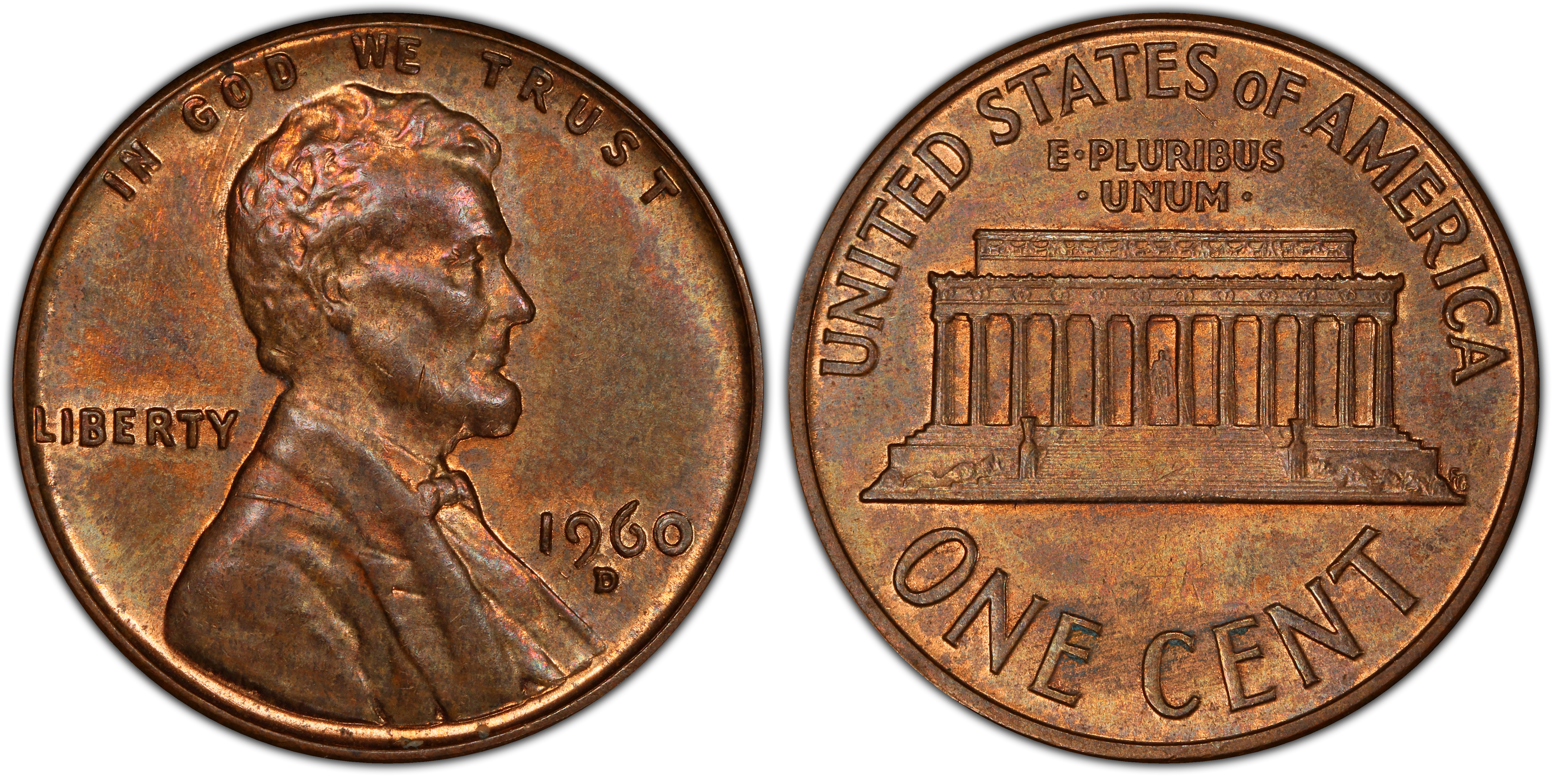 1960-D/D 1C DDO FS-101 Sm/Lg Date, BN (Regular Strike) Lincoln Cent ...