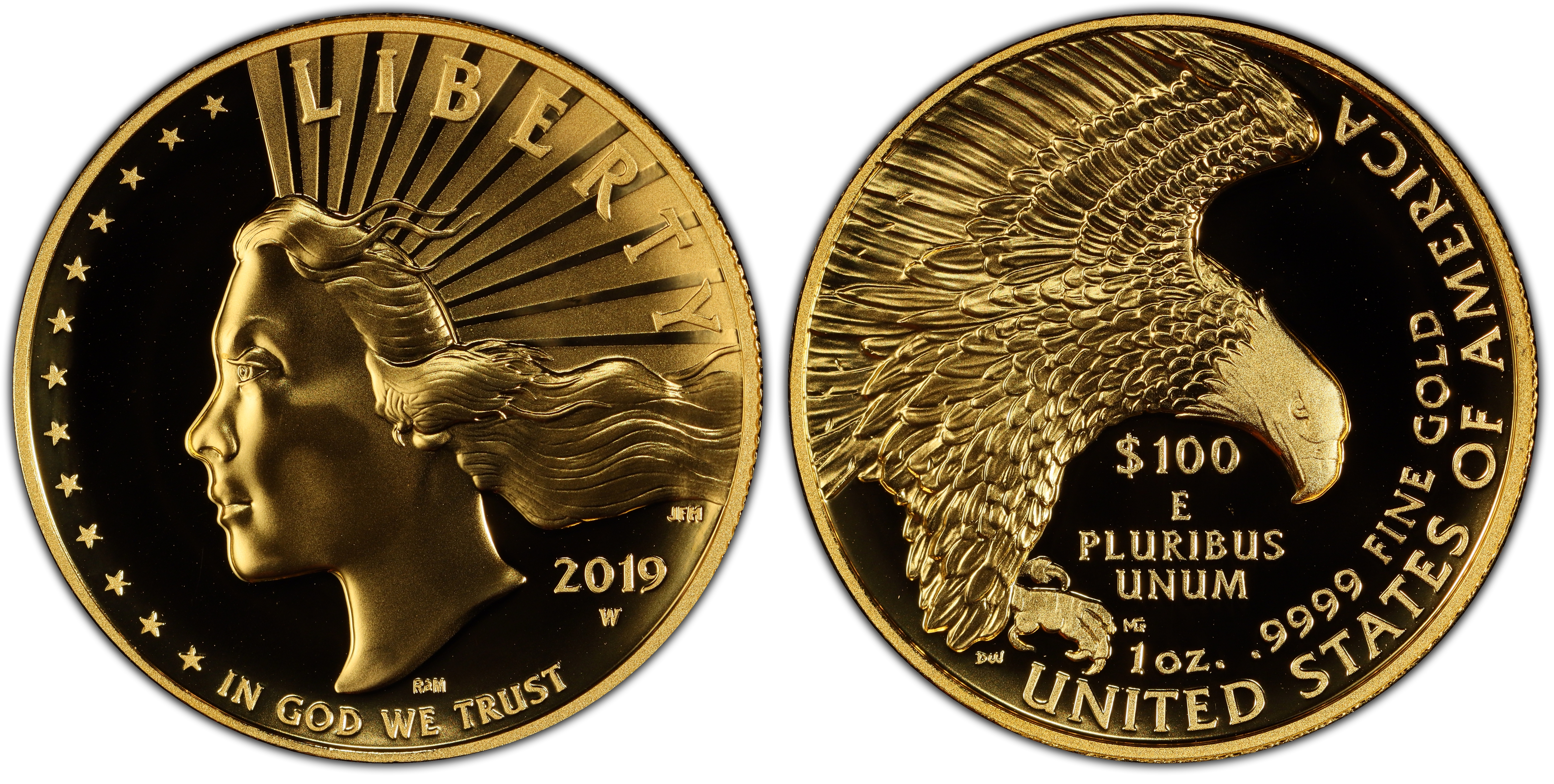 2019-W $100 High Relief Enhanced .9999 Fine, DMPL (Special Strike