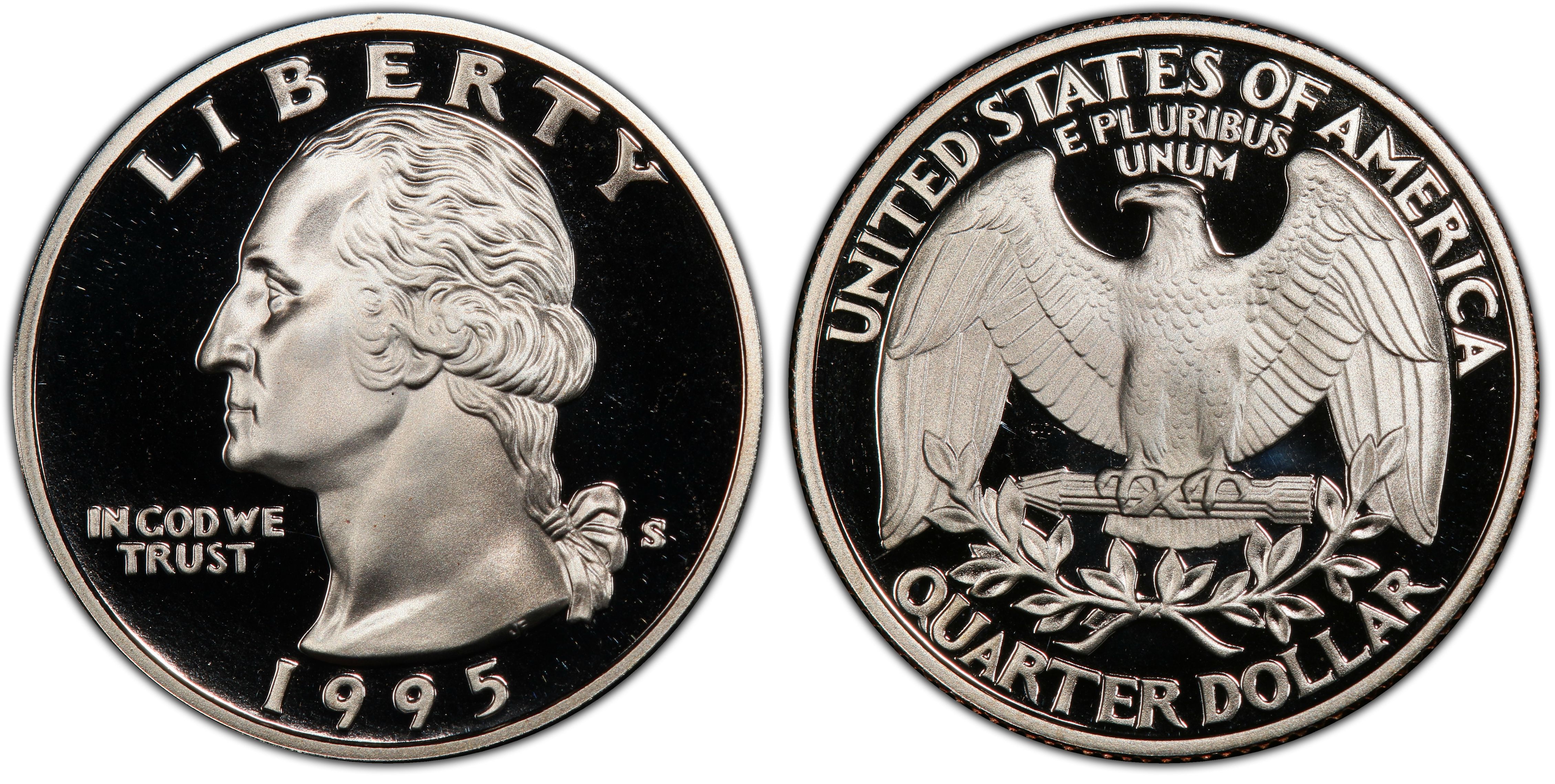 1995 S 25c Washington Quarter US Coin Choice Proof 