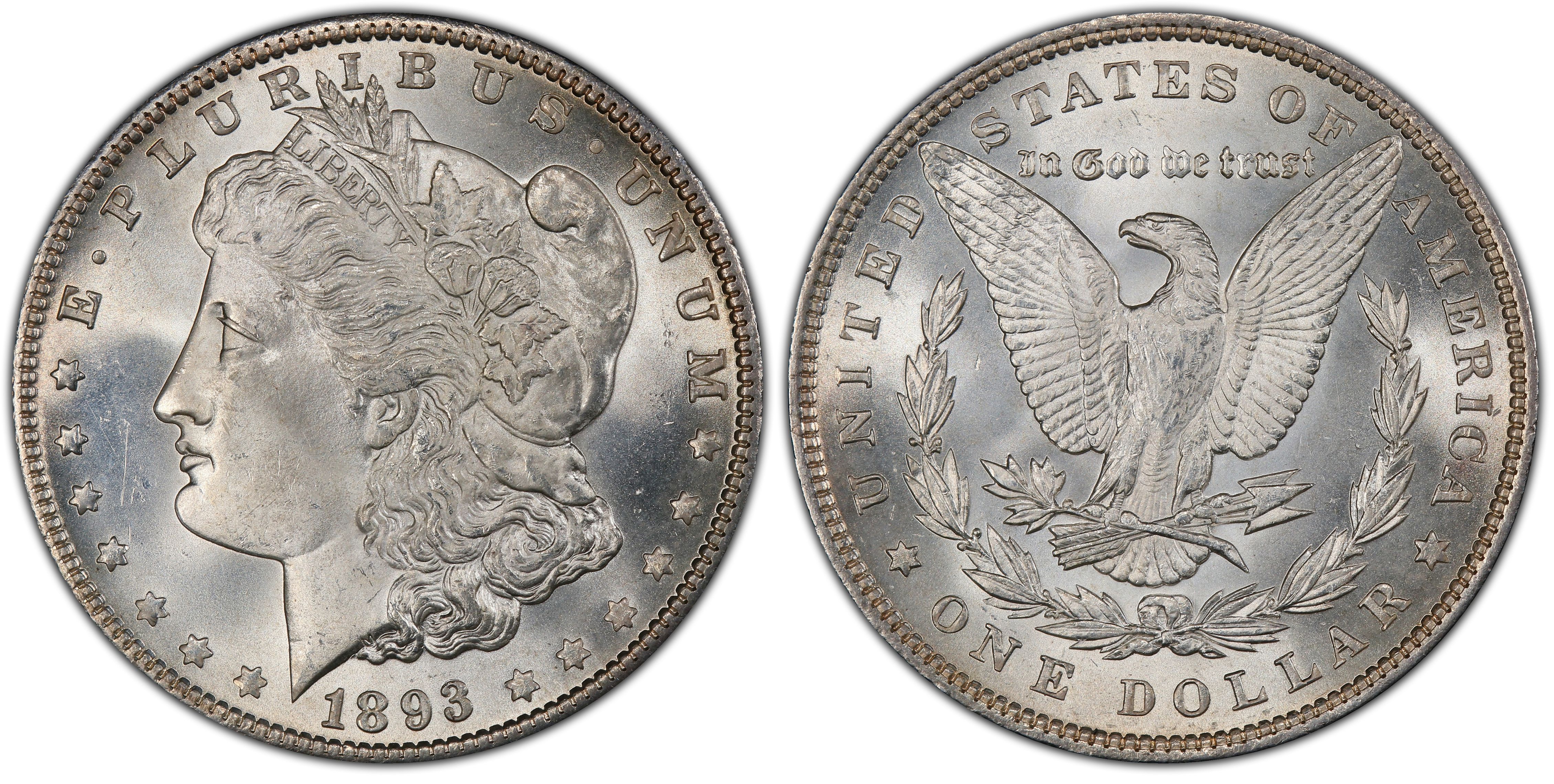 1893 $1 (Regular Strike) Morgan Dollar - PCGS CoinFacts