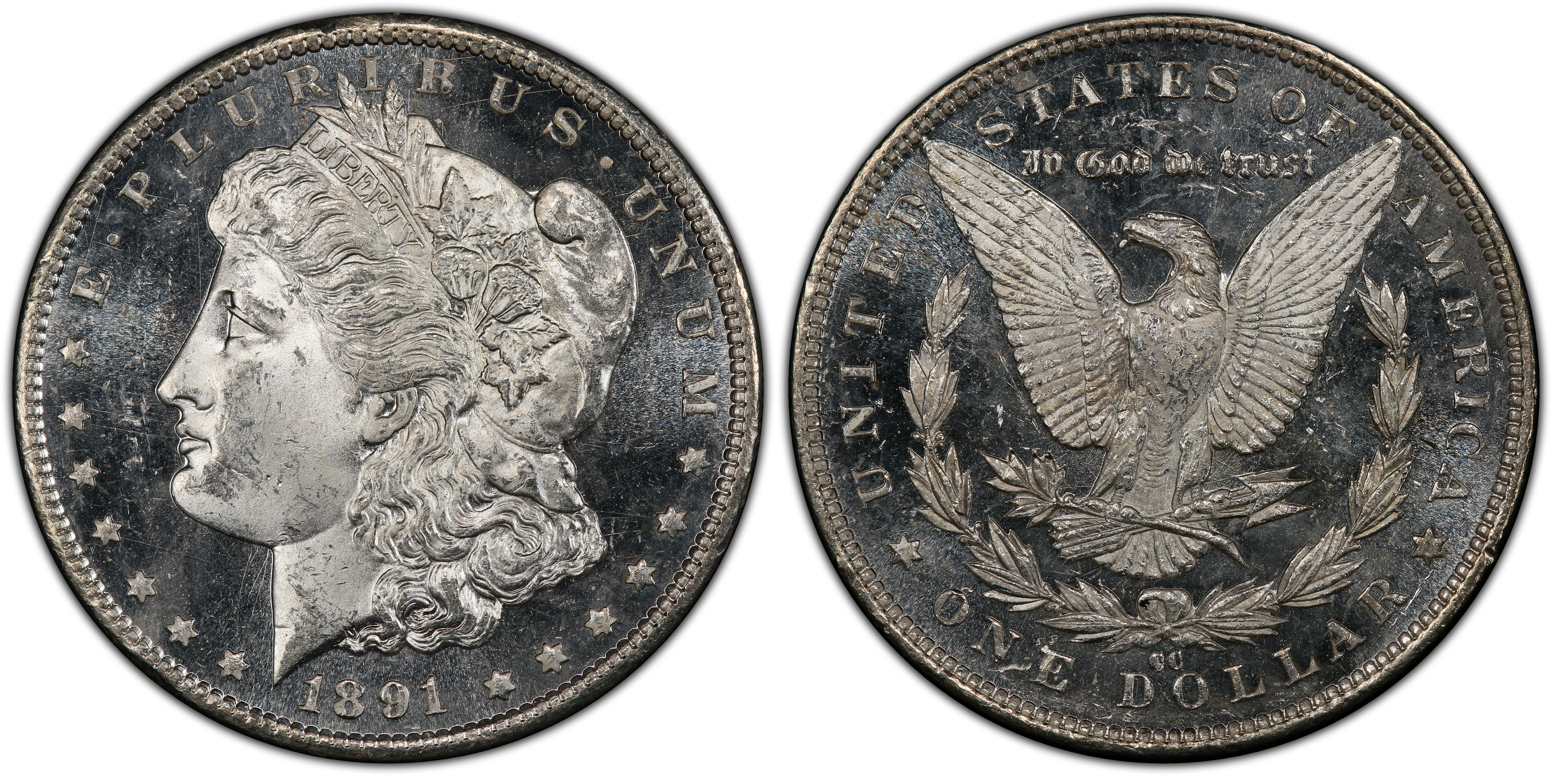 1891-CC $1 VAM 3 Spitting Eagle TOP 100, DMPL (Regular Strike