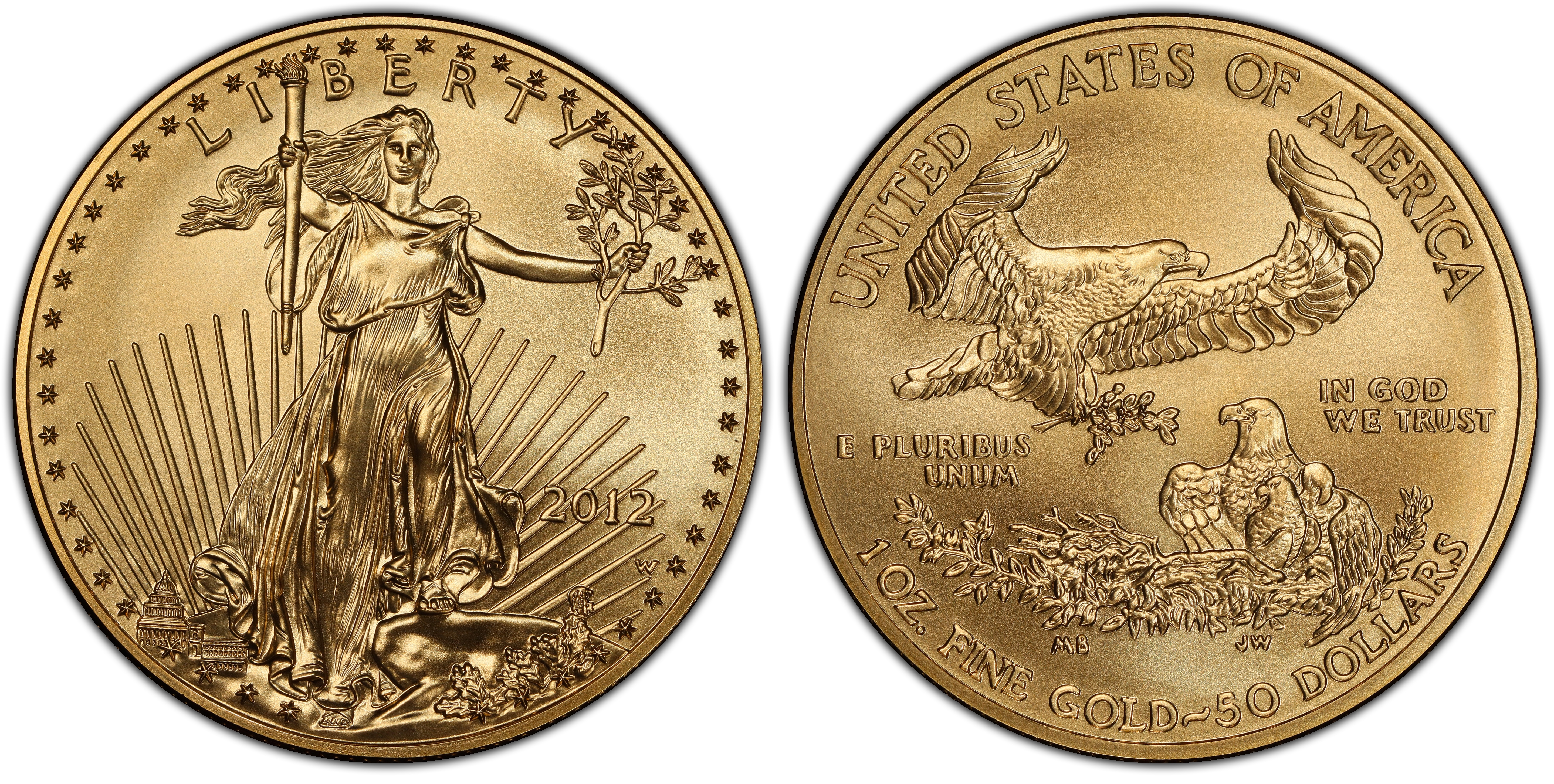 2012-W $50 Burnished Gold Eagle (Special Strike) Gold Eagles