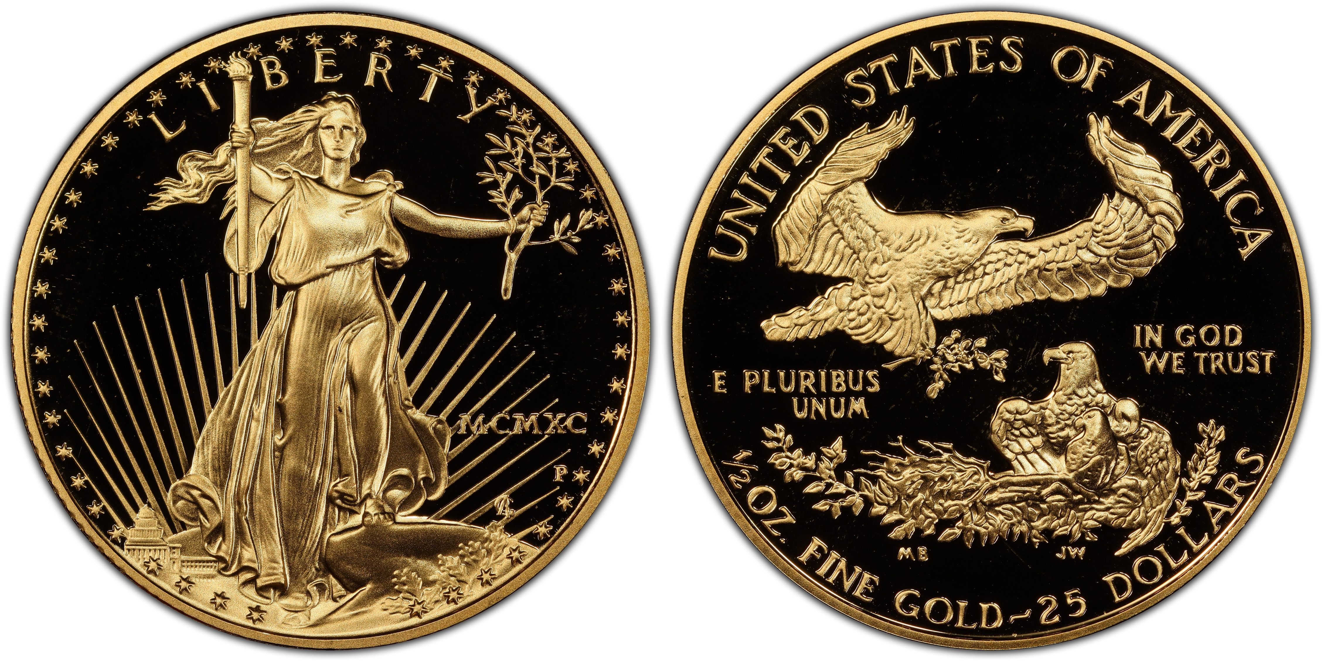 1990-P $25 Gold Eagle, DCAM (Proof) Gold Eagles - PCGS CoinFacts