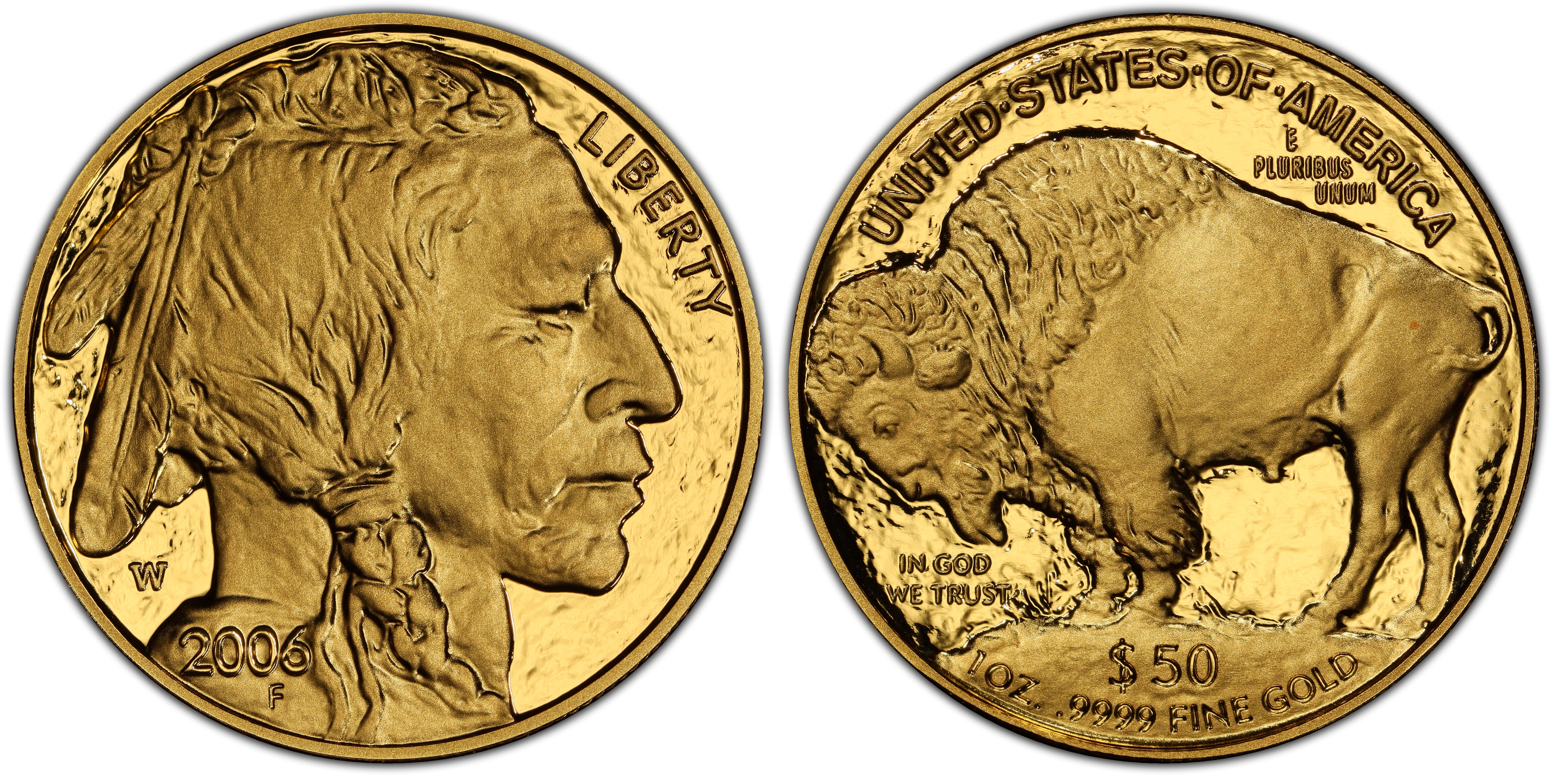 2006 W 50 American Buffalo .9999 Fine Gold Fraser Signature DCAM