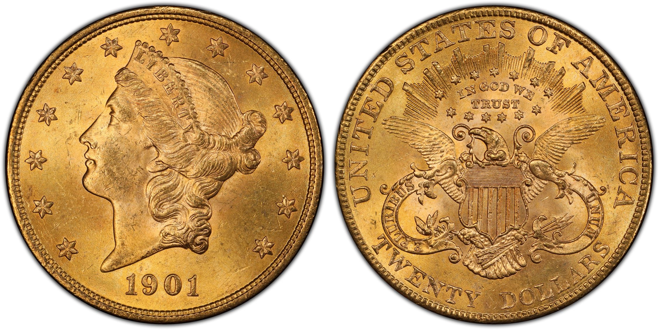 1901 $20 (Regular Strike) Liberty Head $20 - PCGS CoinFacts