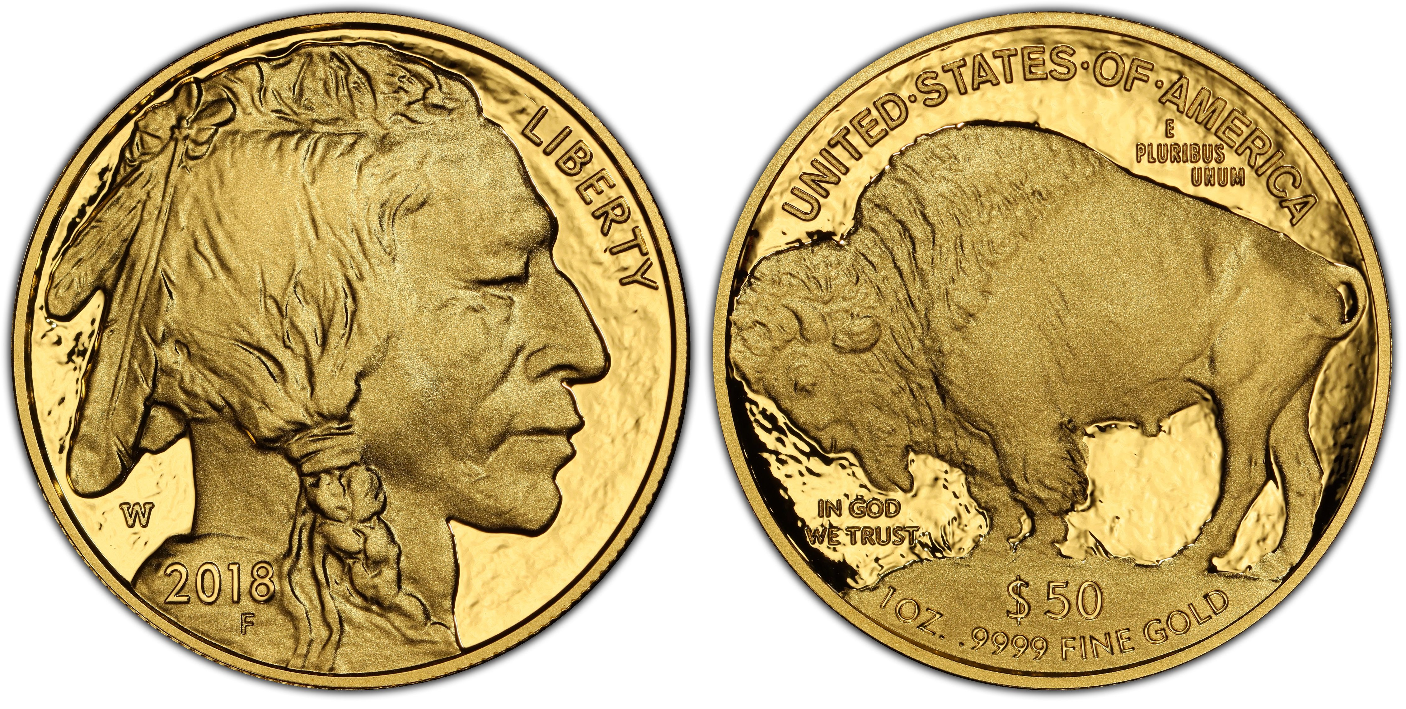 2018-W　Mercanti　[送料無料]　First　$50　PCGS　FDOI　Coin　金貨　Day　Gold　Issue　of　アンティークコイン　PR70DCAM　Buffalo　#gct-wr-011641-458-