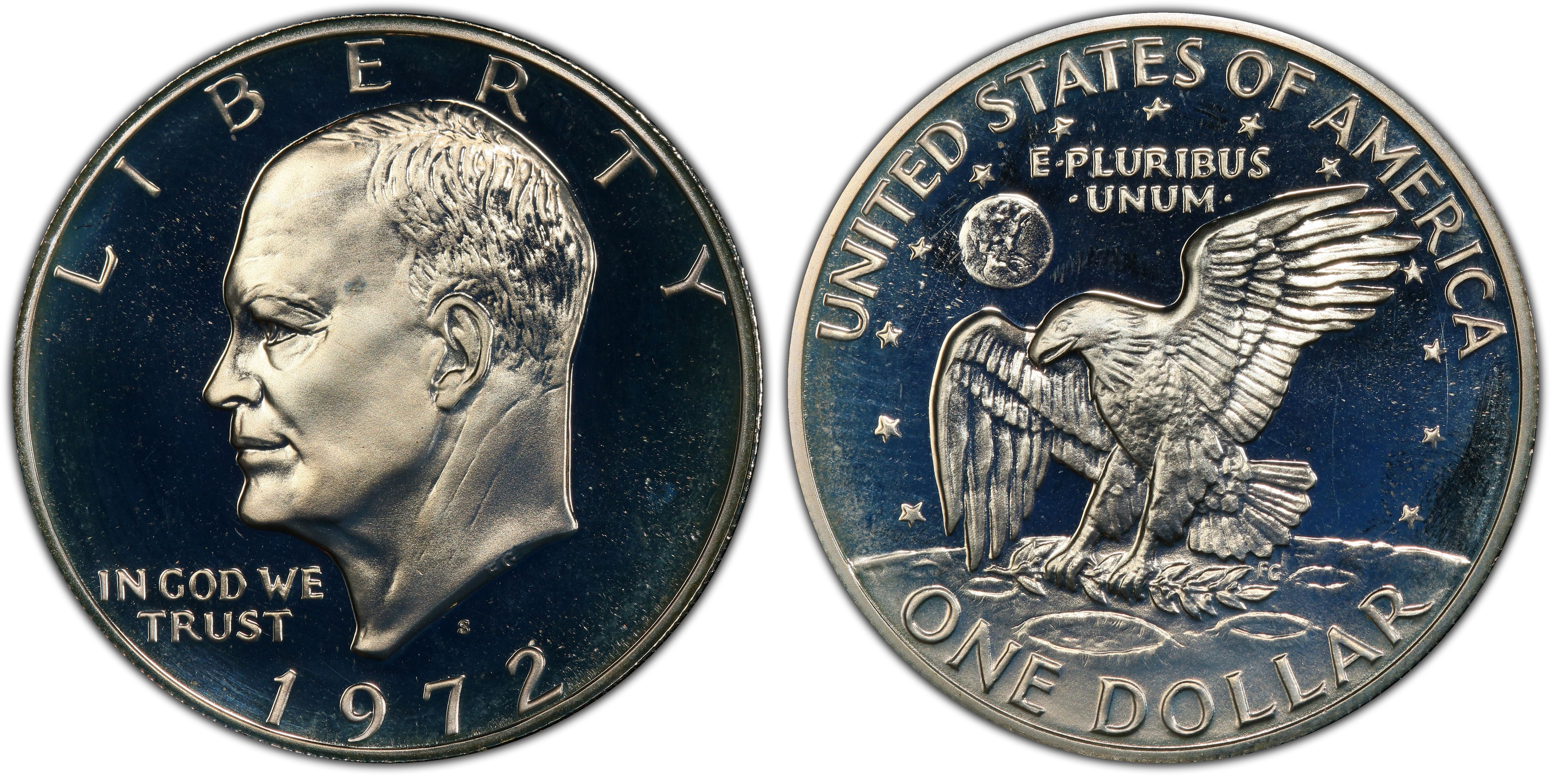 1972-S $1 Silver, CAM (Proof) Ike Dollar - PCGS CoinFacts