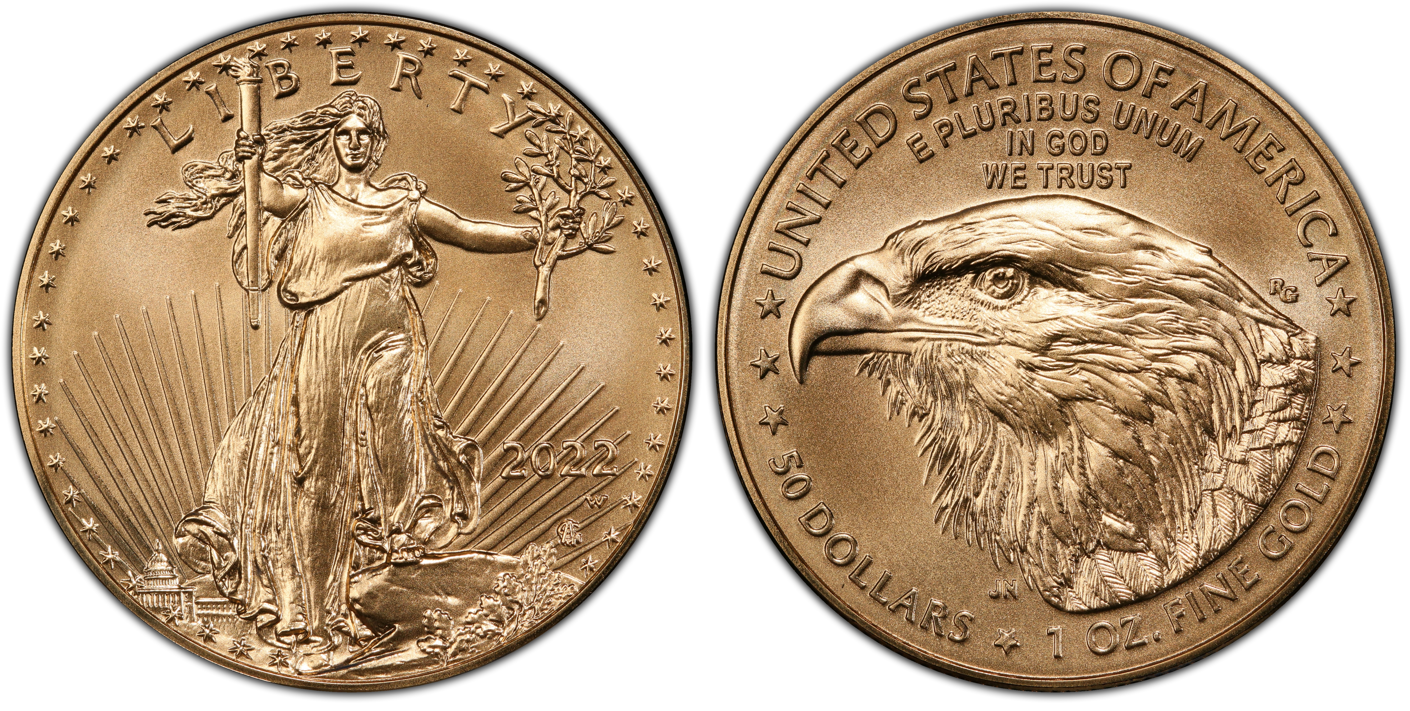 2022 50 Gold Eagle First Strike Regular Strike Gold Eagles