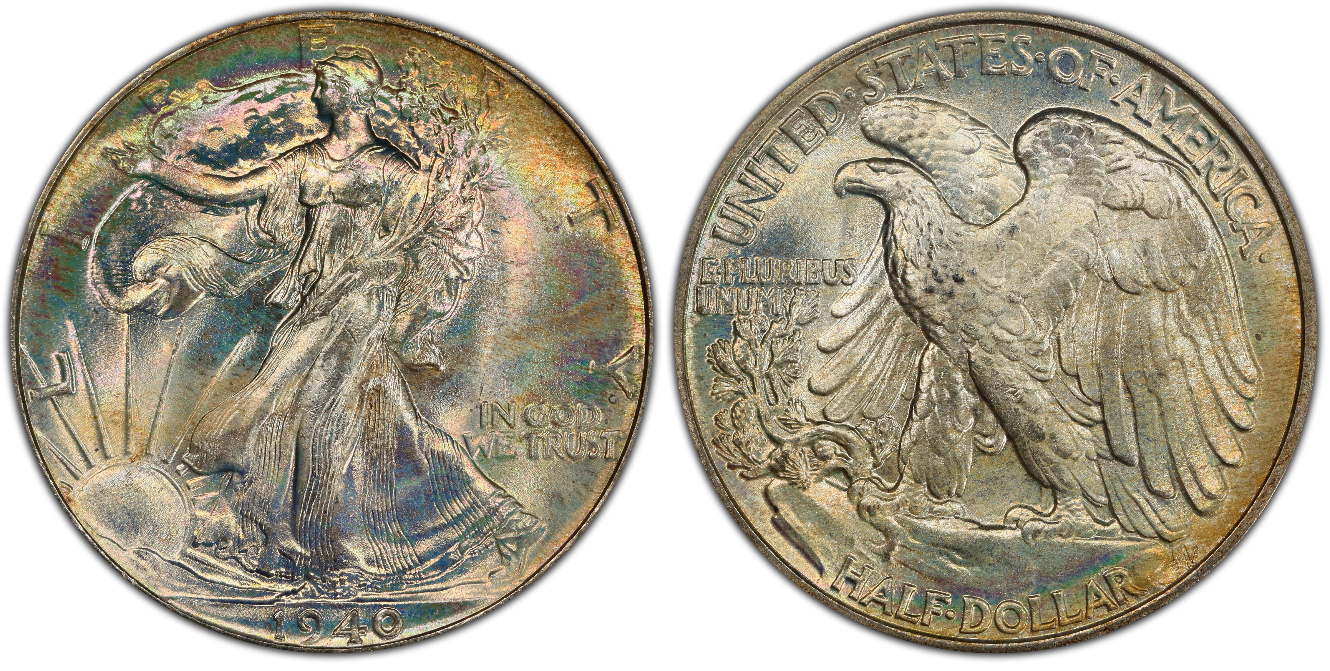 1940 50C (Regular Strike) Walking Liberty Half Dollar - PCGS CoinFacts