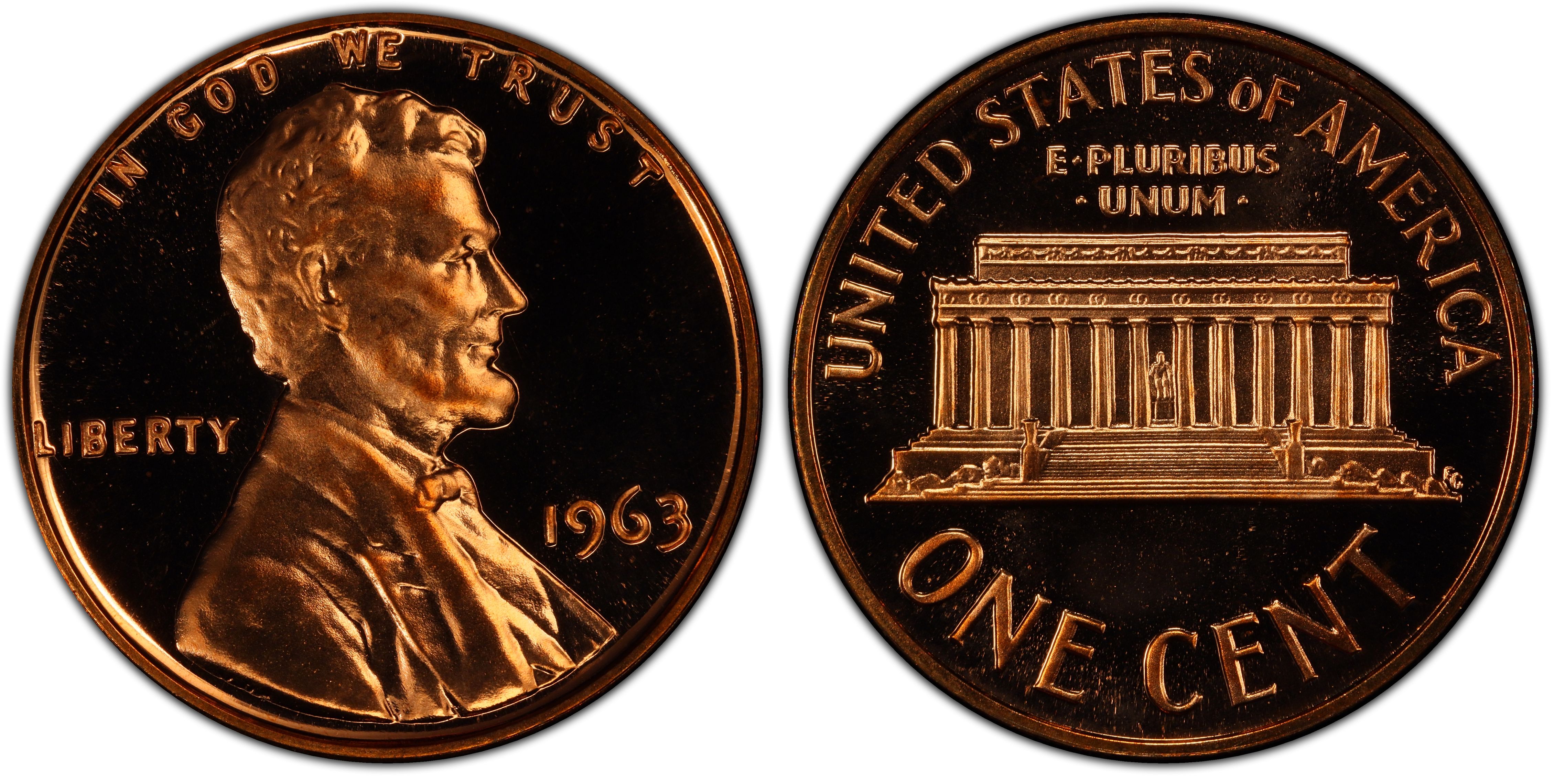 1963 1C, DCAM (Proof) Lincoln Cent (Modern) - PCGS CoinFacts