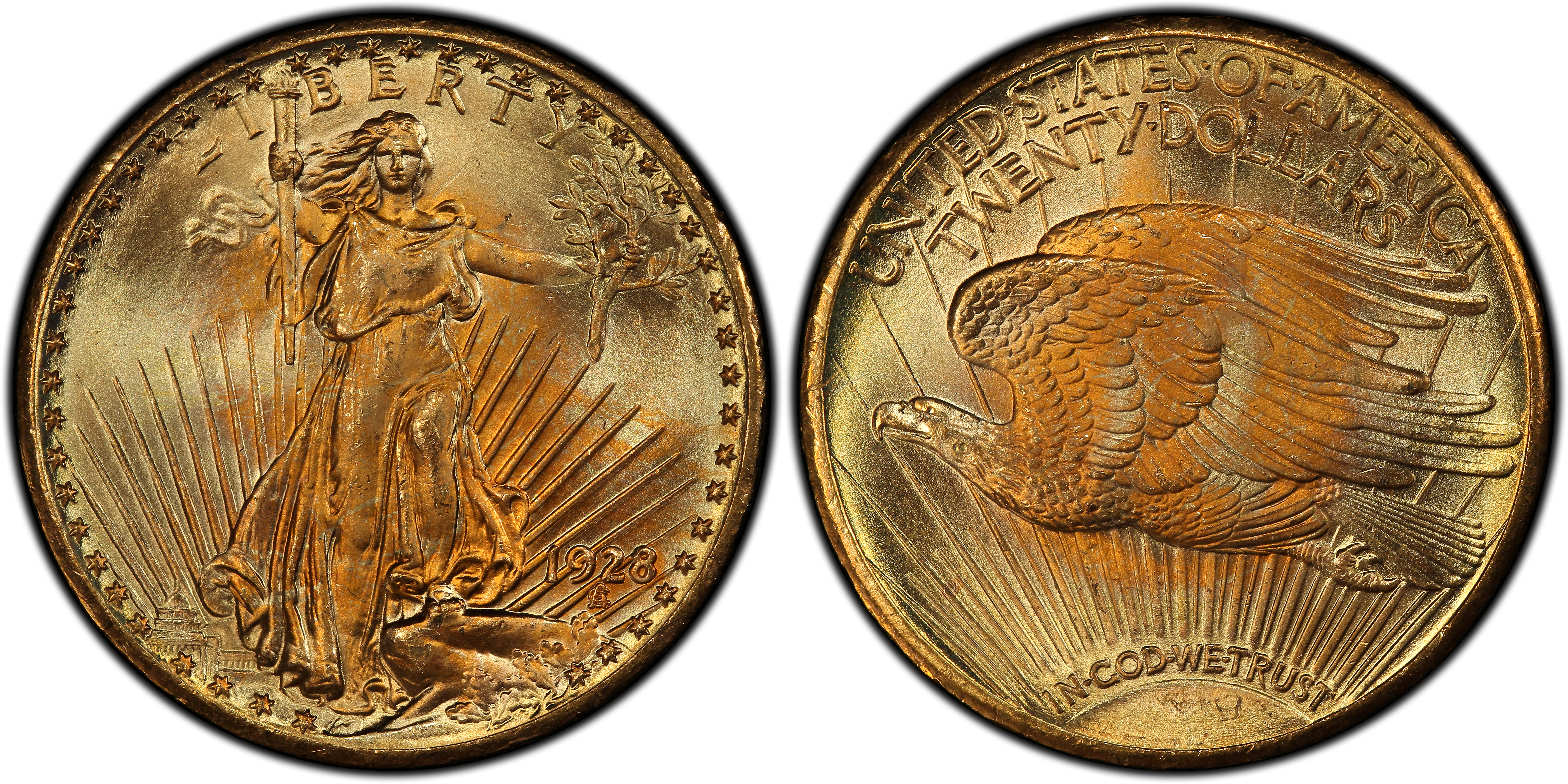 1928 20 Regular Strike St. Gaudens 20 PCGS CoinFacts