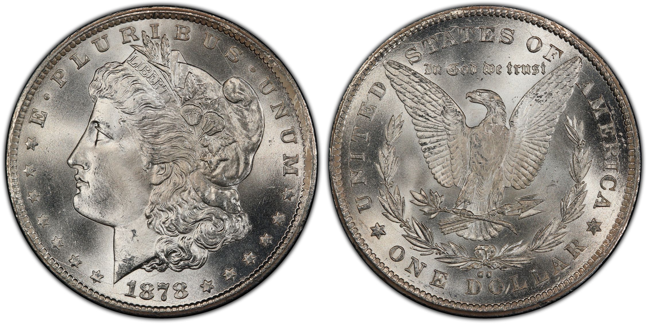 1878 CC 1 Regular Strike Morgan Dollar PCGS CoinFacts