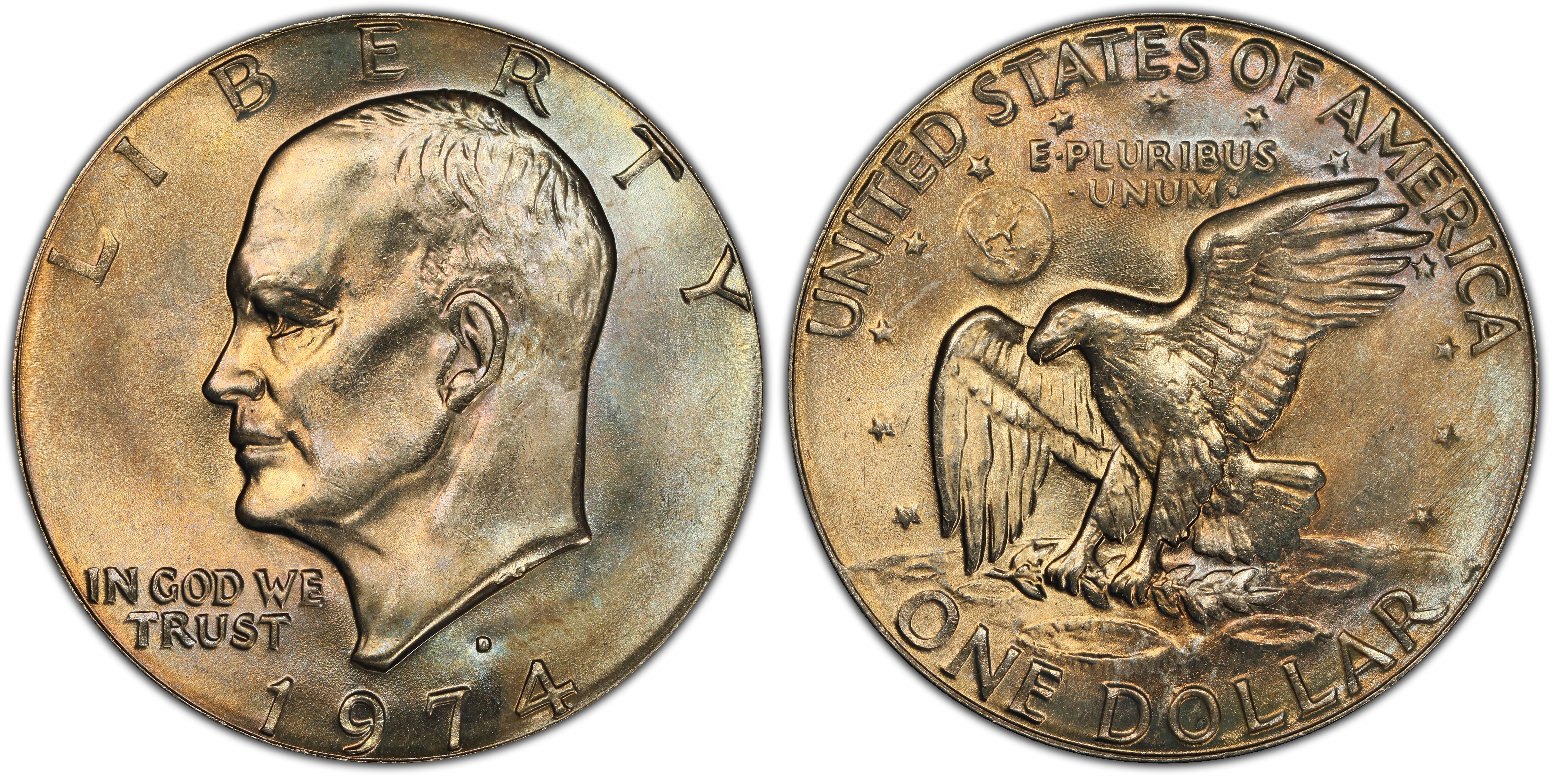 1974 D 1 Regular Strike Ike Dollar PCGS CoinFacts