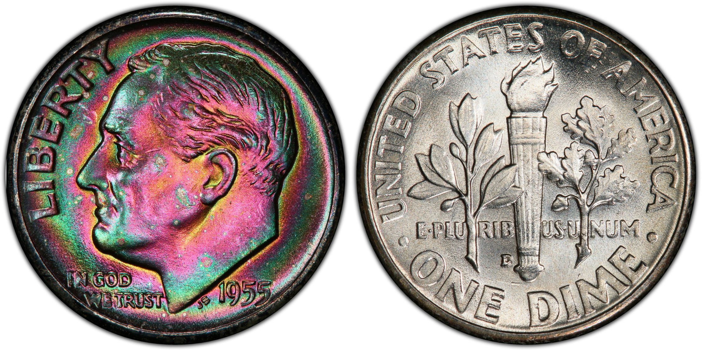 1955-D 10C (Regular Strike) Roosevelt Dime - PCGS CoinFacts