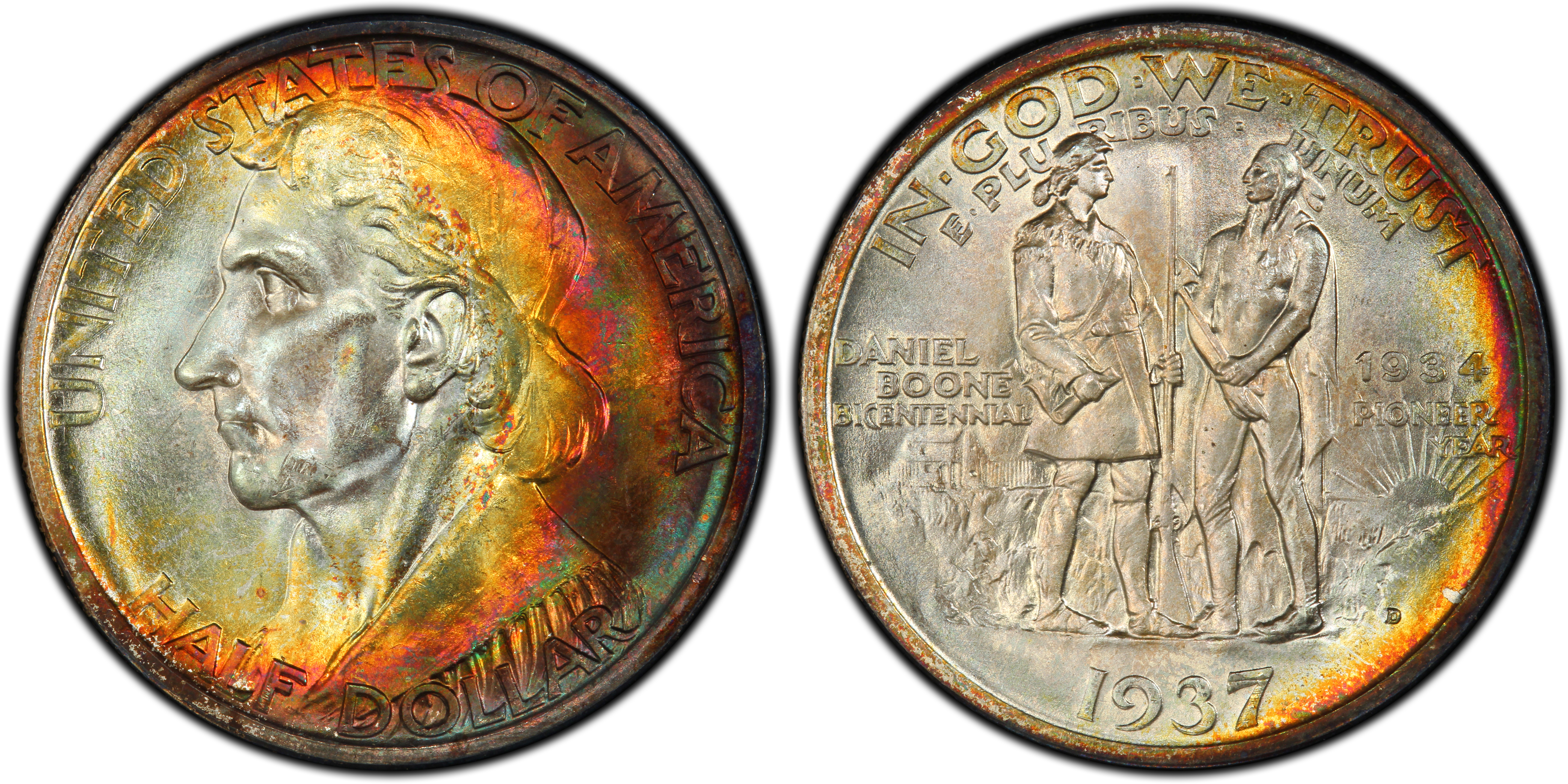 1937-D 50C Boone (Regular Strike) Silver Commemorative - PCGS