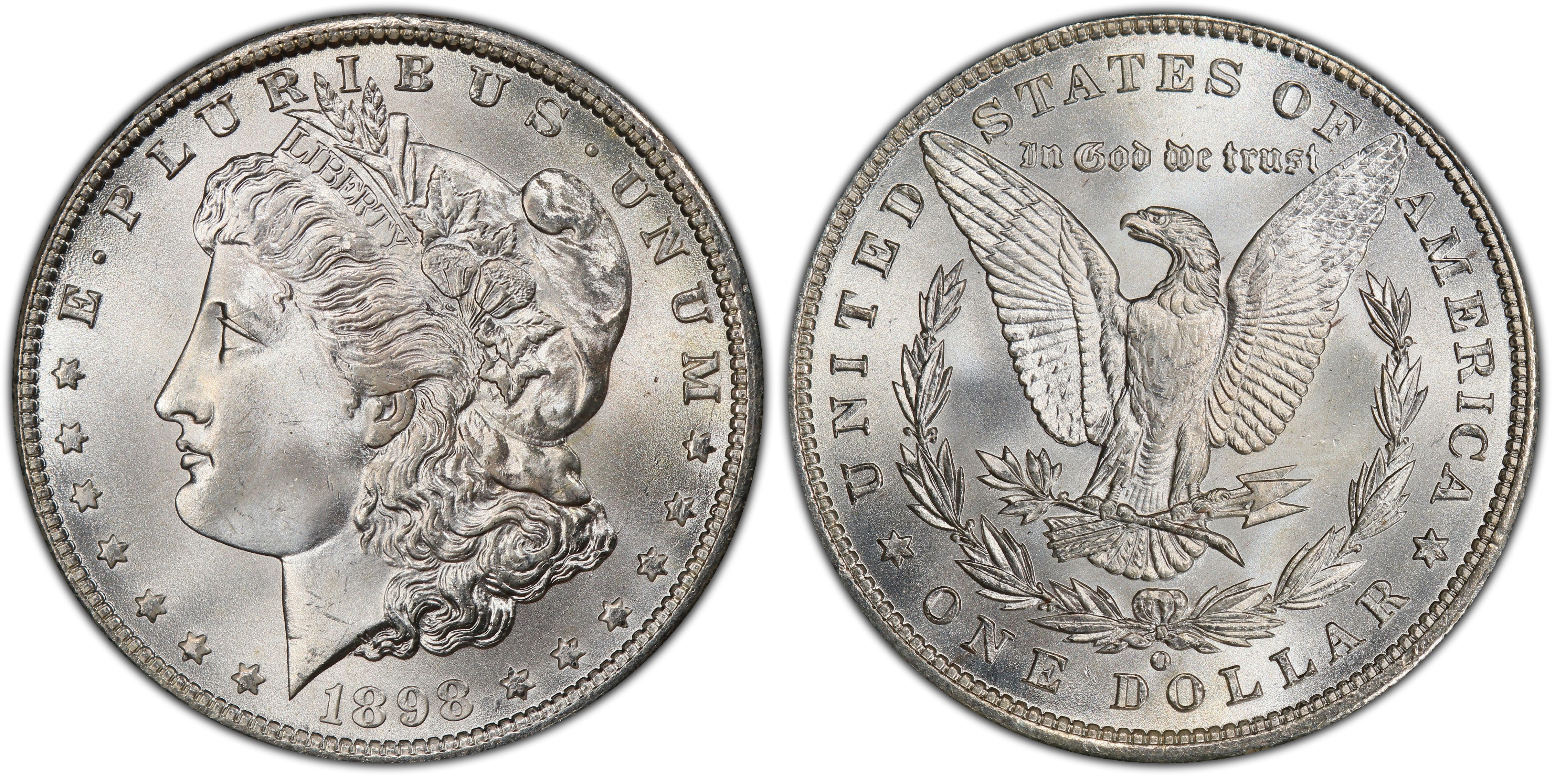1898 P Morgan Silver Dollar $1 Brilliant Uncirculated 