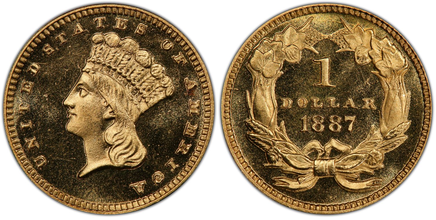 1887 G$1, PL (Regular Strike) Gold Dollar - PCGS CoinFacts