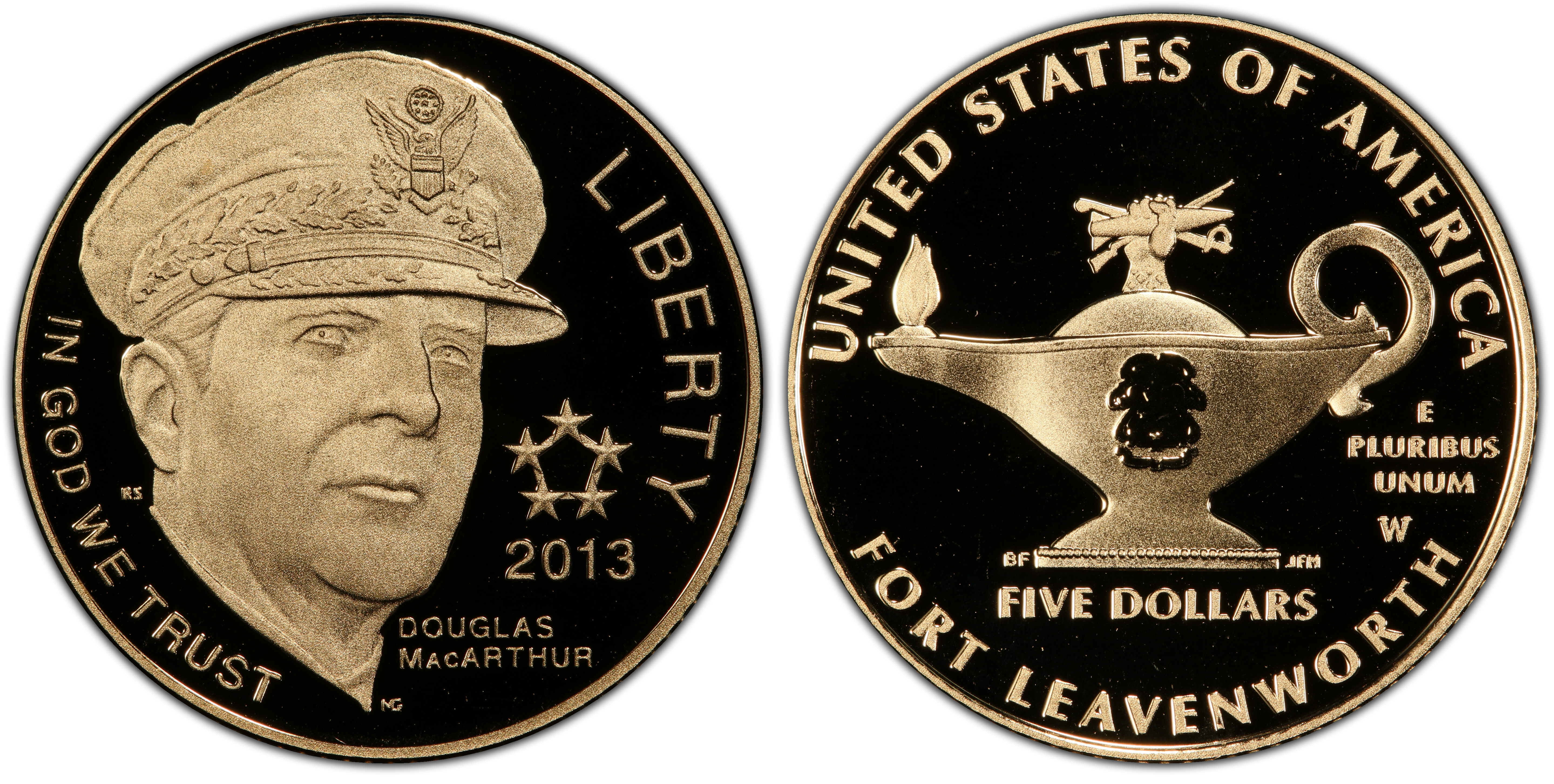 2013 W 5 5 Star Generals MacArthur DCAM Proof Modern Gold