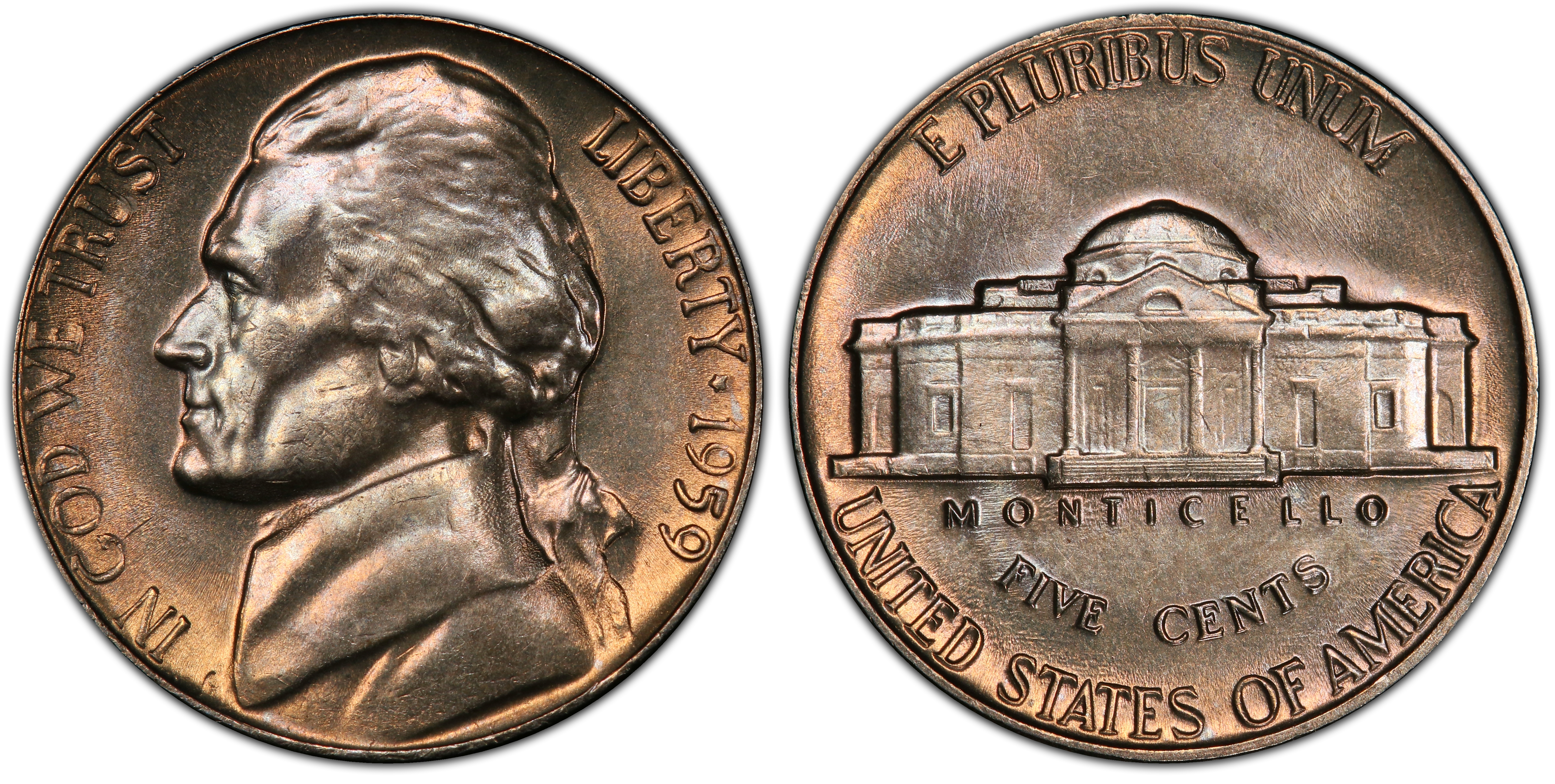 1959 5C Regular Strike Jefferson Nickel PCGS CoinFacts