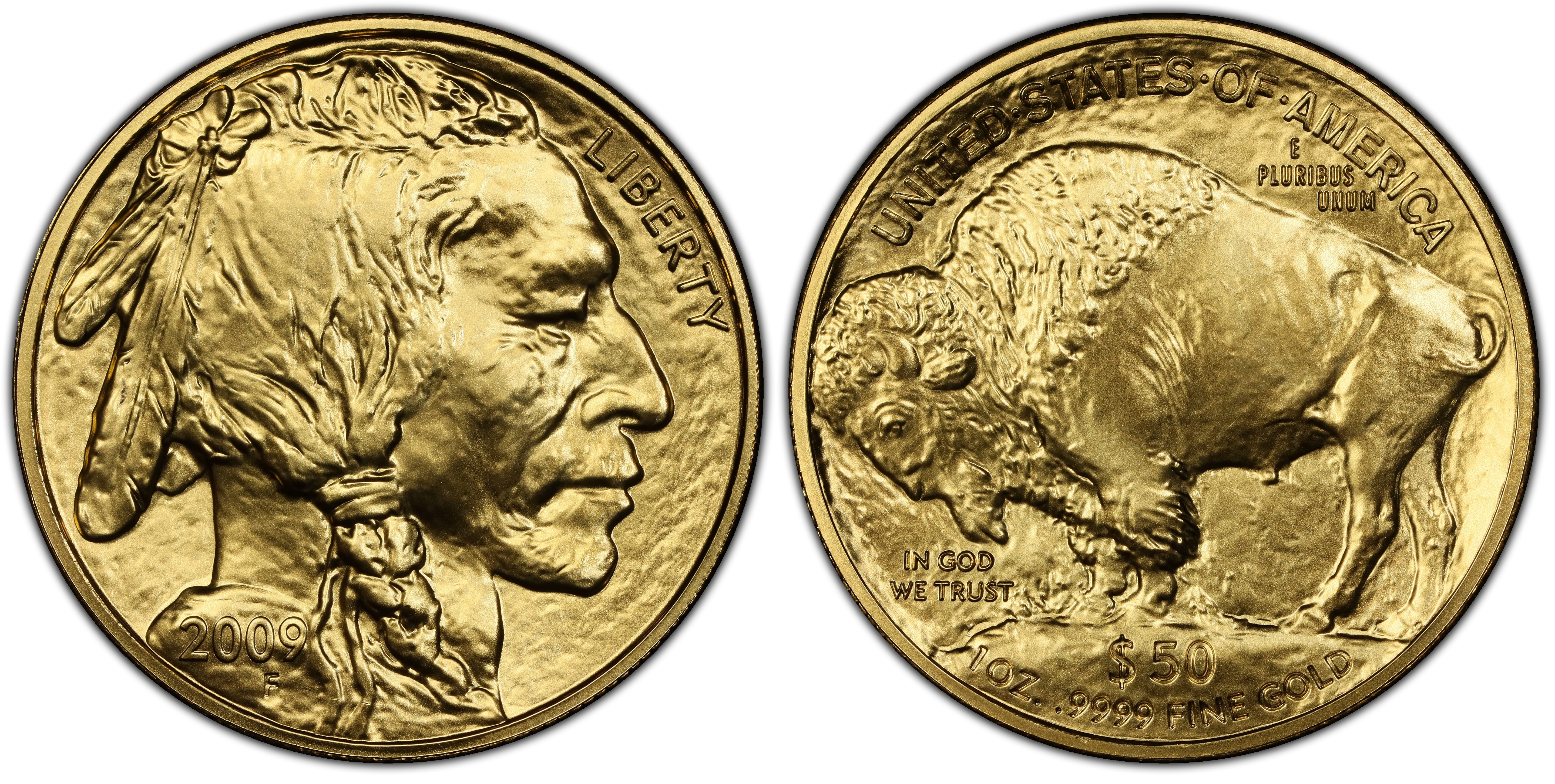 2009 $50 American Buffalo .9999 Fine Gold (Regular Strike) Gold