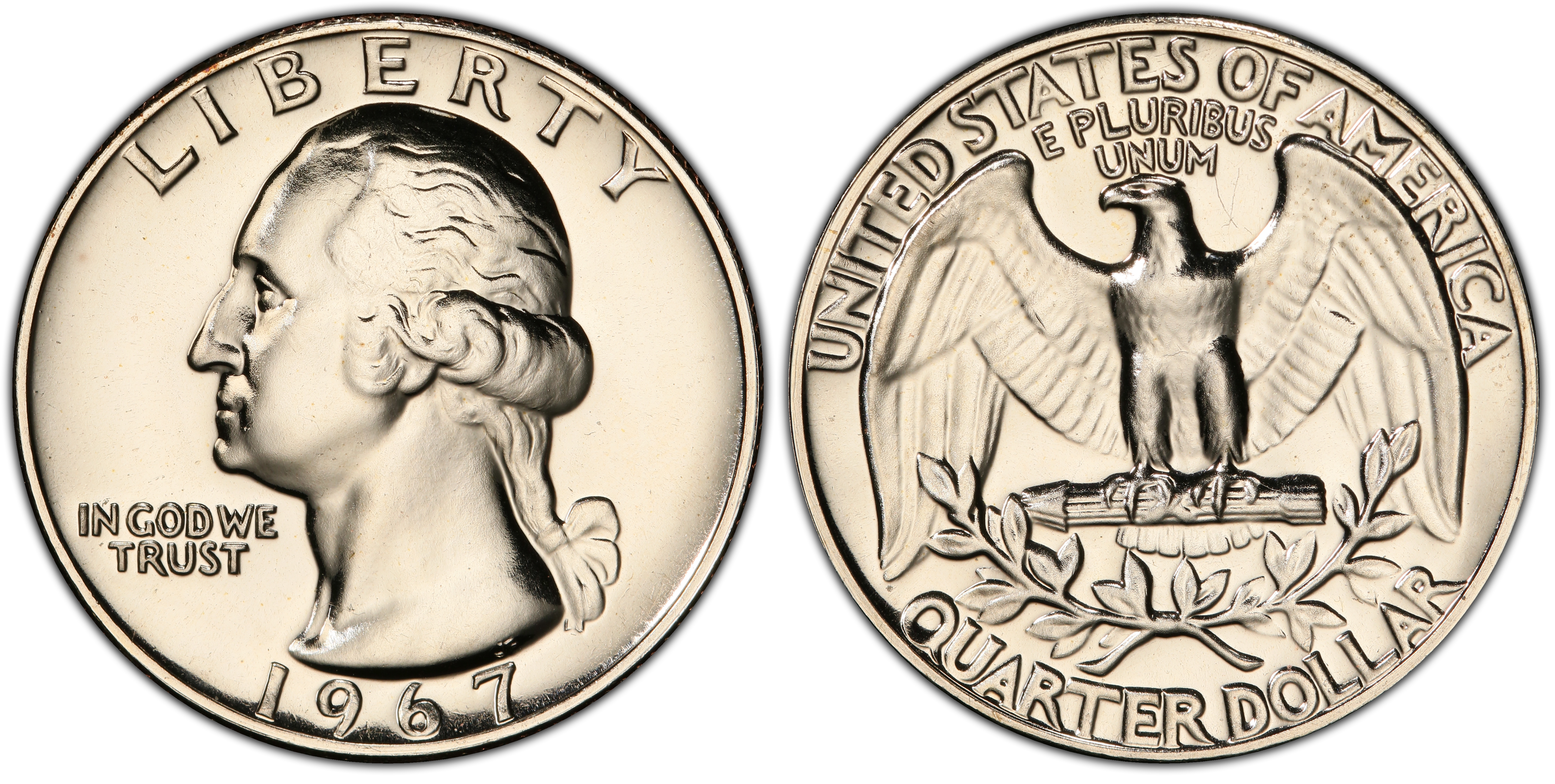 シルバー ゴールド アンティークコイン 1967 Washington Quarter SMS 