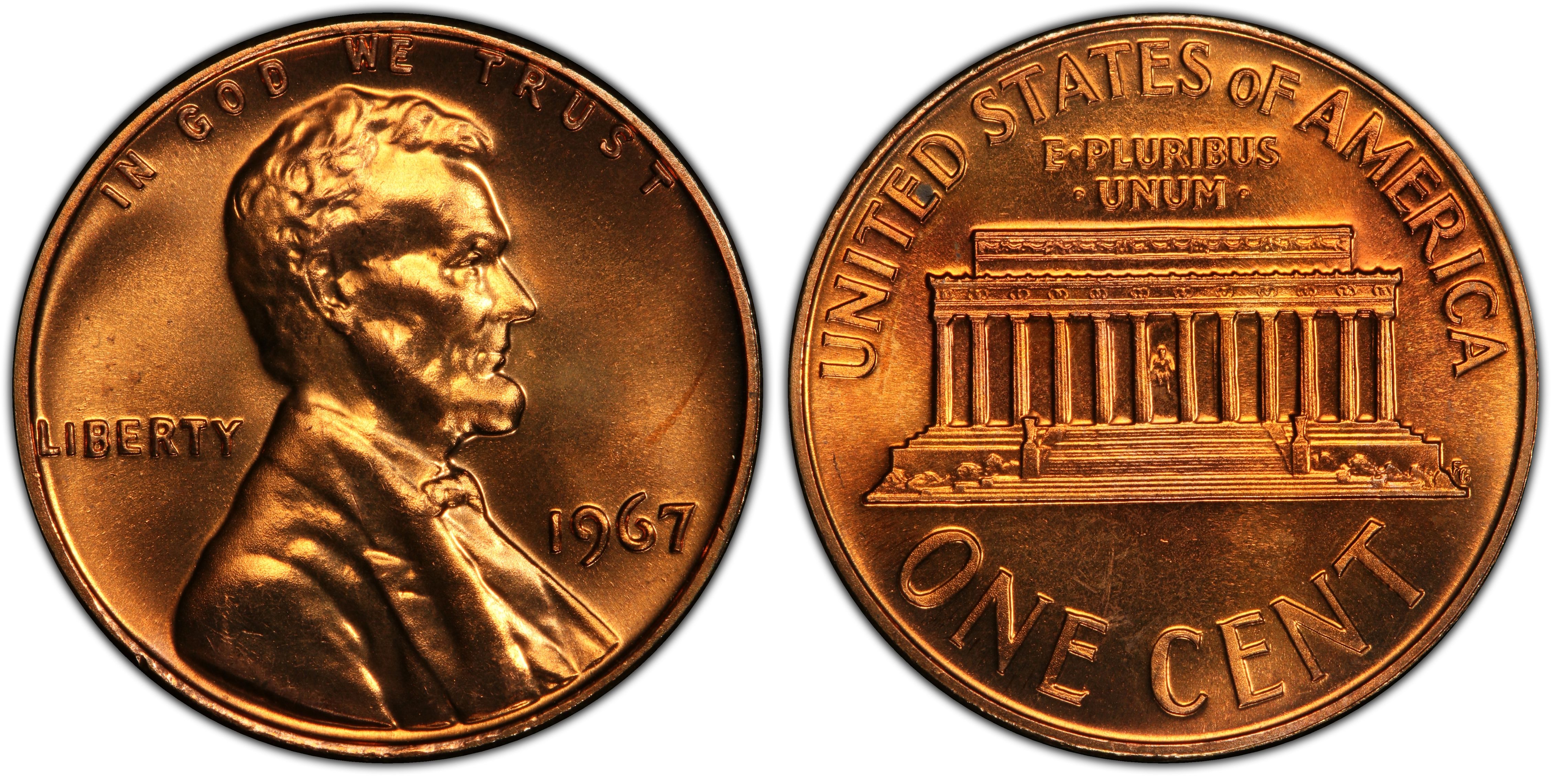 1967 1C SMS, RD (Special Strike) Lincoln Cent (Modern) - PCGS CoinFacts