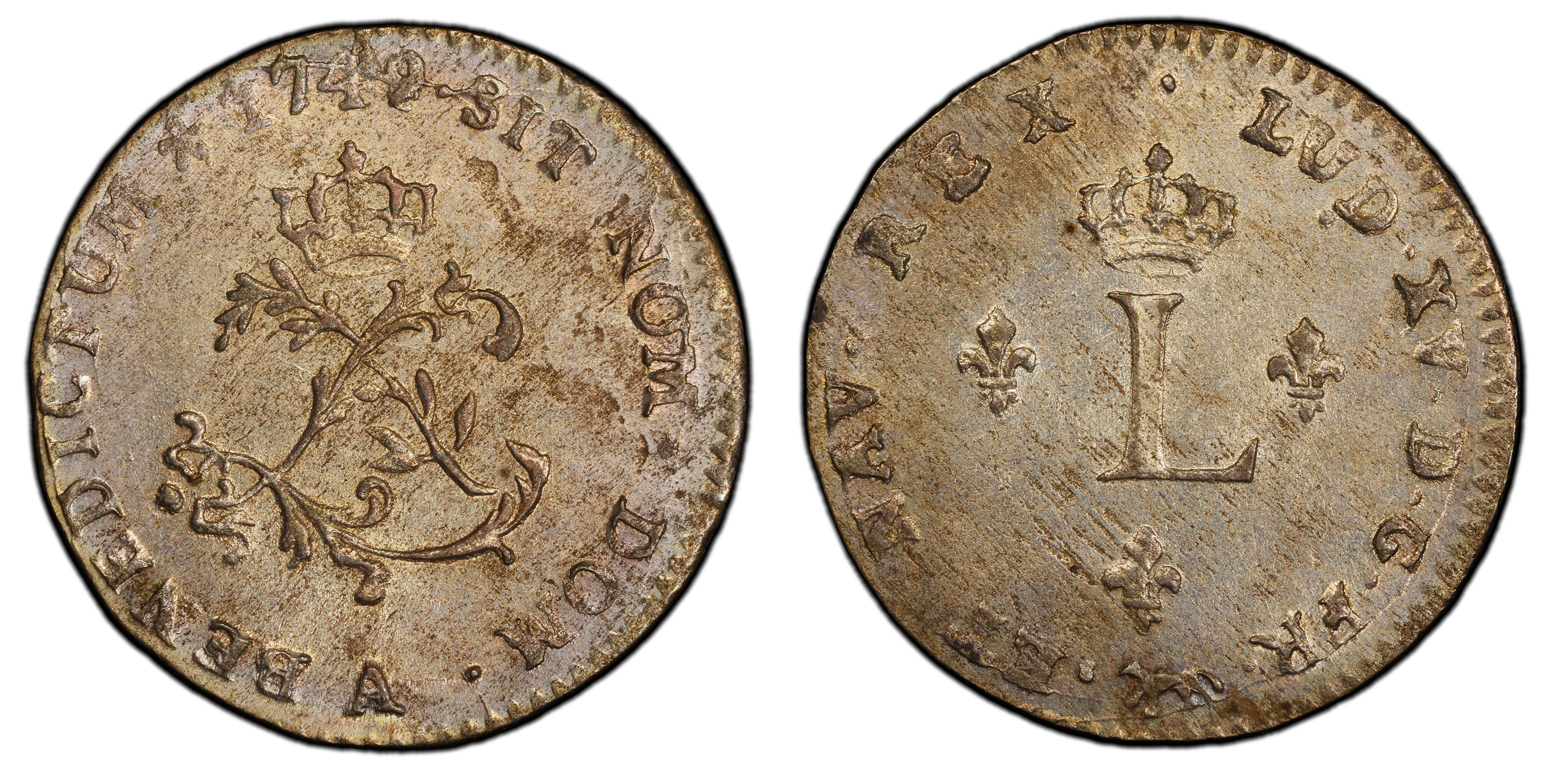 1749 A Sou M Regular Strike French Colonies PCGS CoinFacts