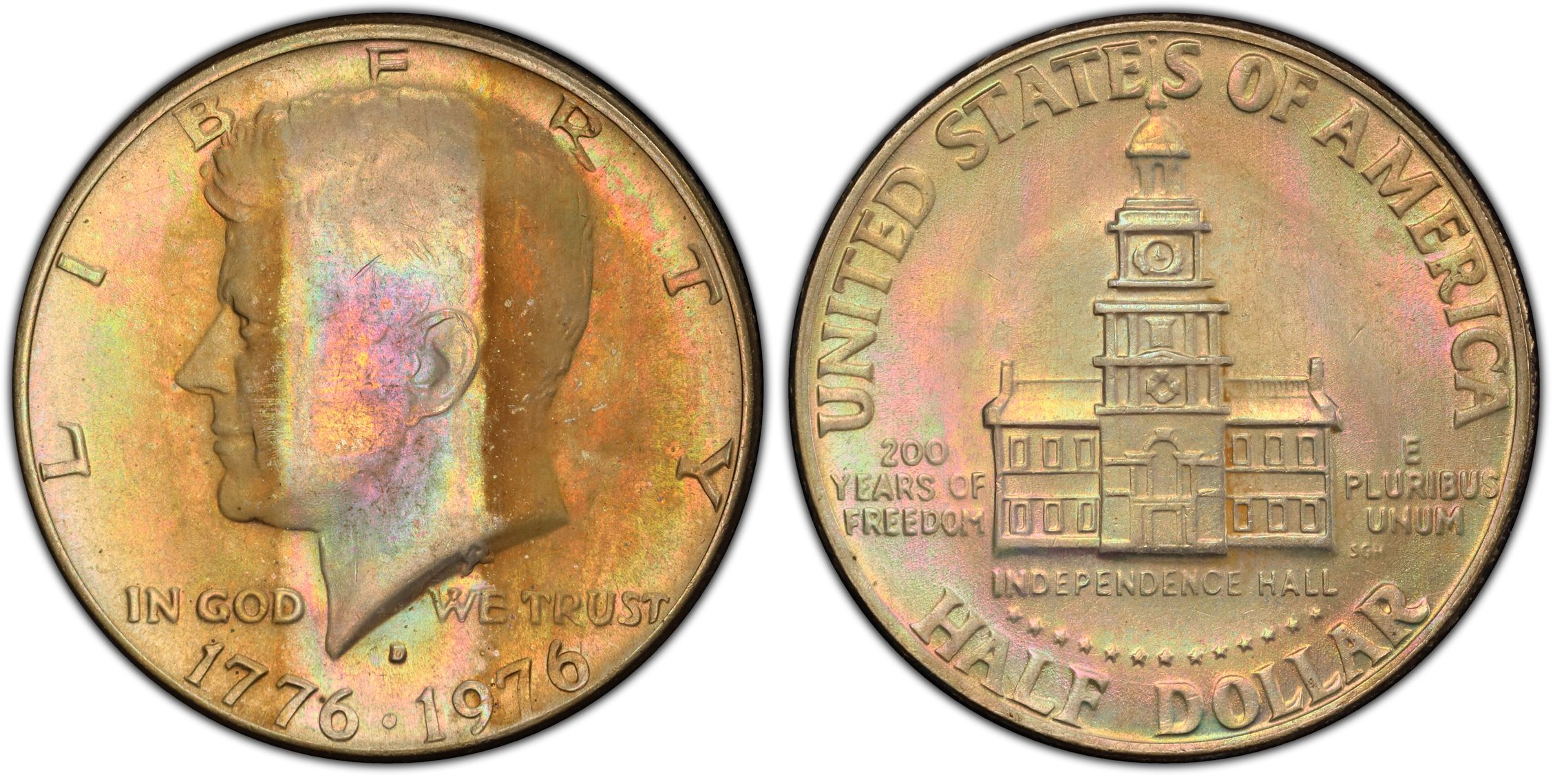 1976D 50C Clad (Regular Strike) Kennedy Half Dollar PCGS CoinFacts