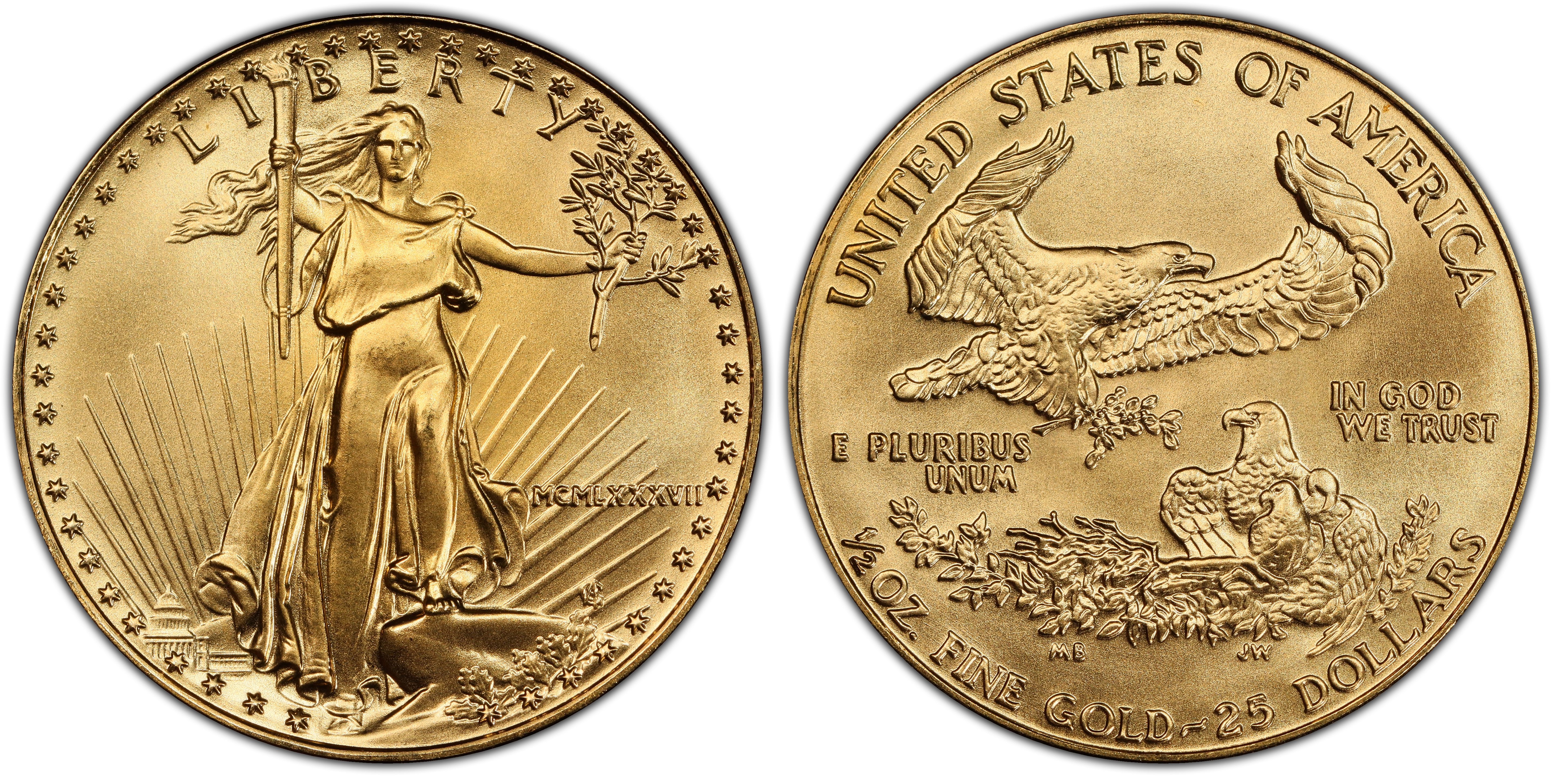 1987 $25 Gold Eagle (Regular Strike) Gold Eagles - PCGS CoinFacts