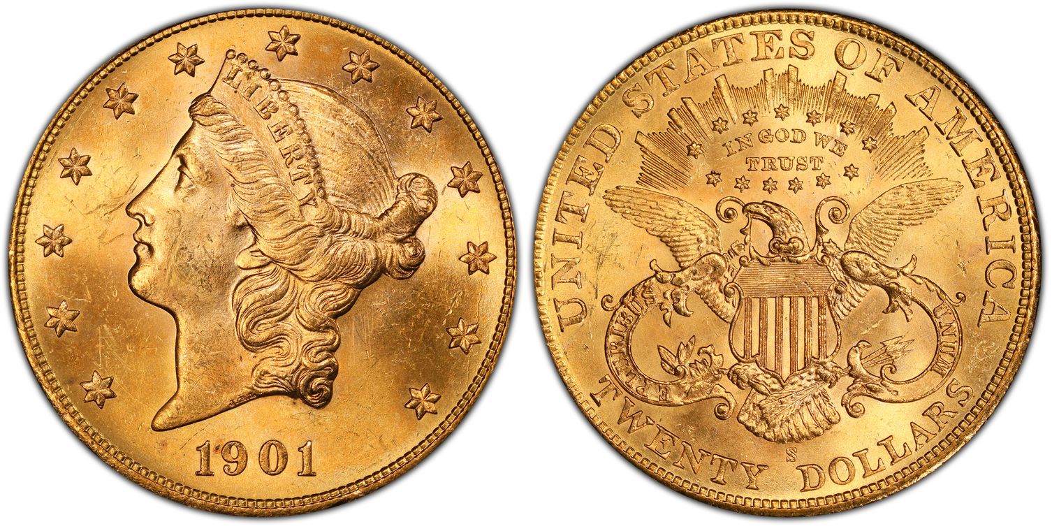 1901-S $20 (Regular Strike) Liberty Head $20 - PCGS CoinFacts