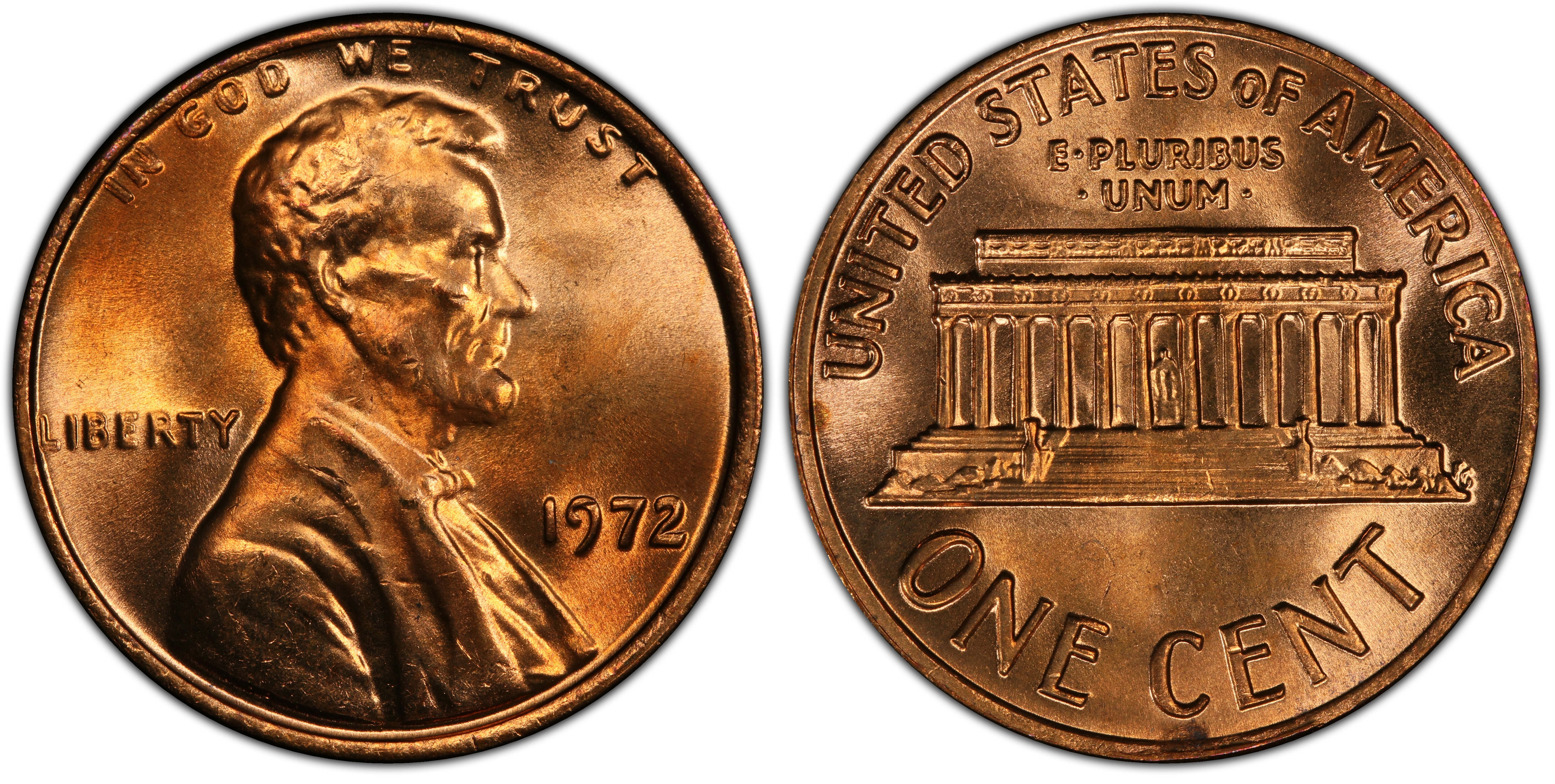 1972 1C DDO FS-108, RD (Regular Strike) Lincoln Cent (Modern