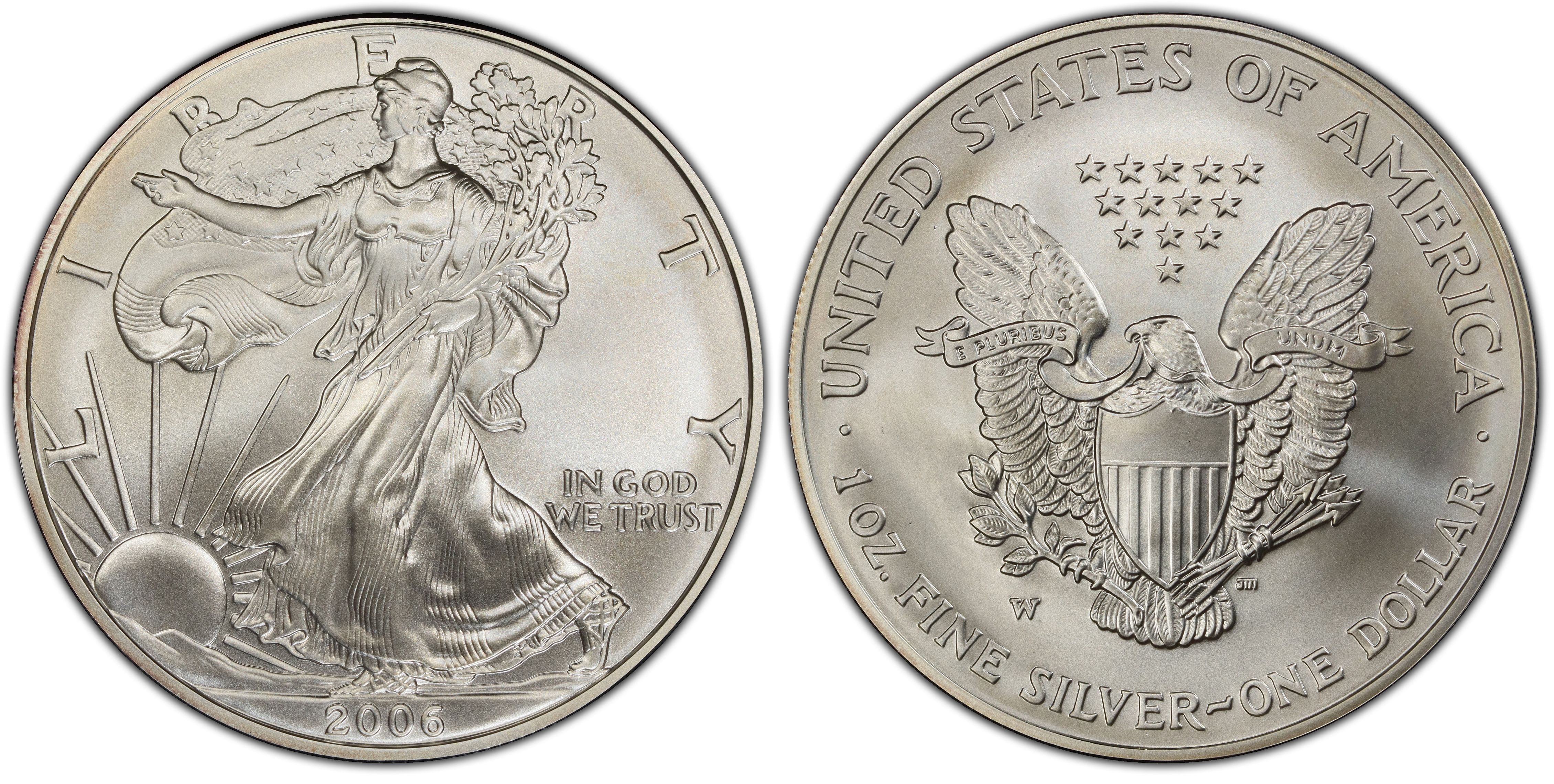 2006-W $1 Burnished Silver Eagle (Special Strike) Silver Eagles