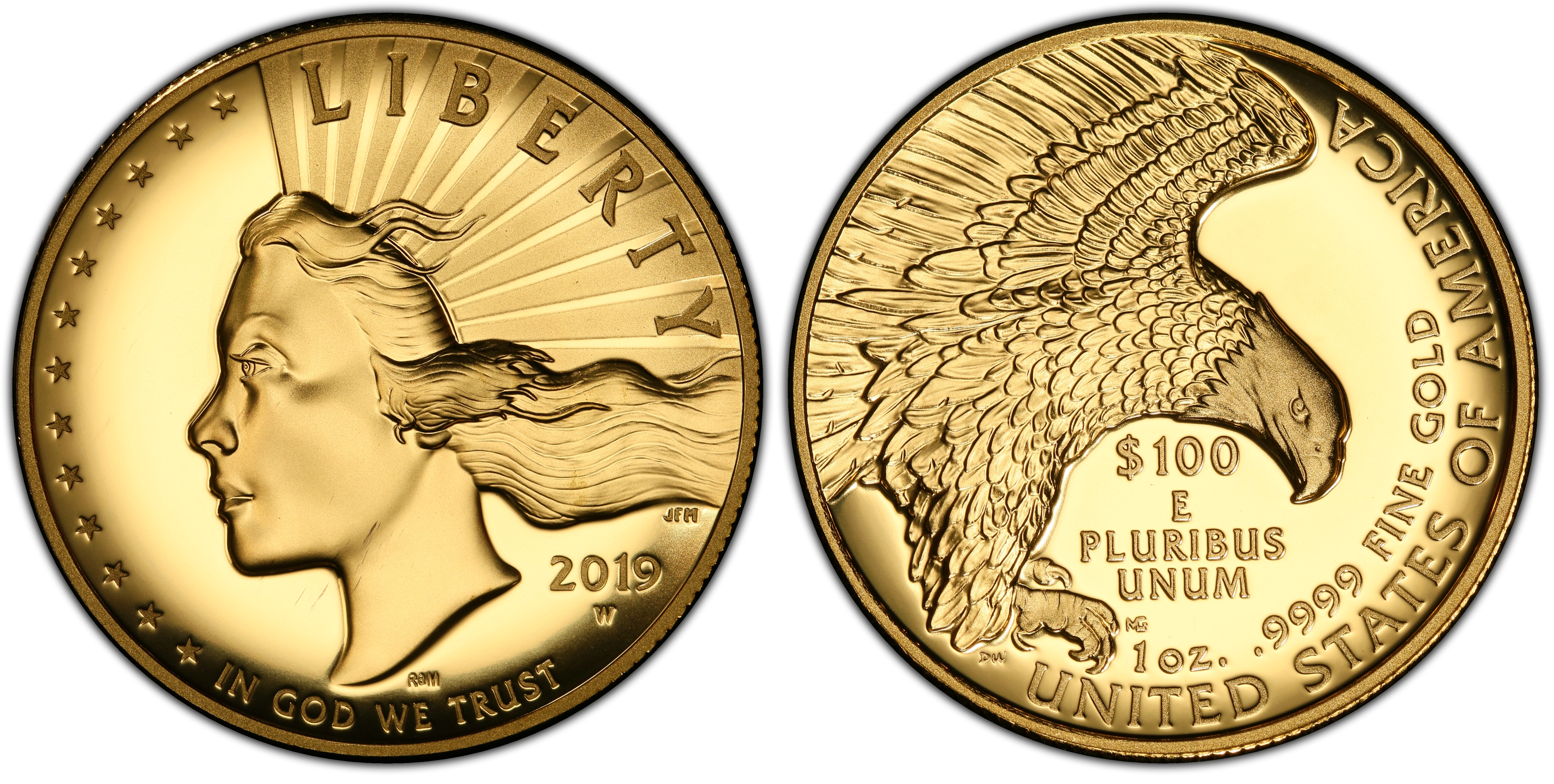 アンティークコイン 金貨 2019-W $100 Liberty Gold High Relief PCGS