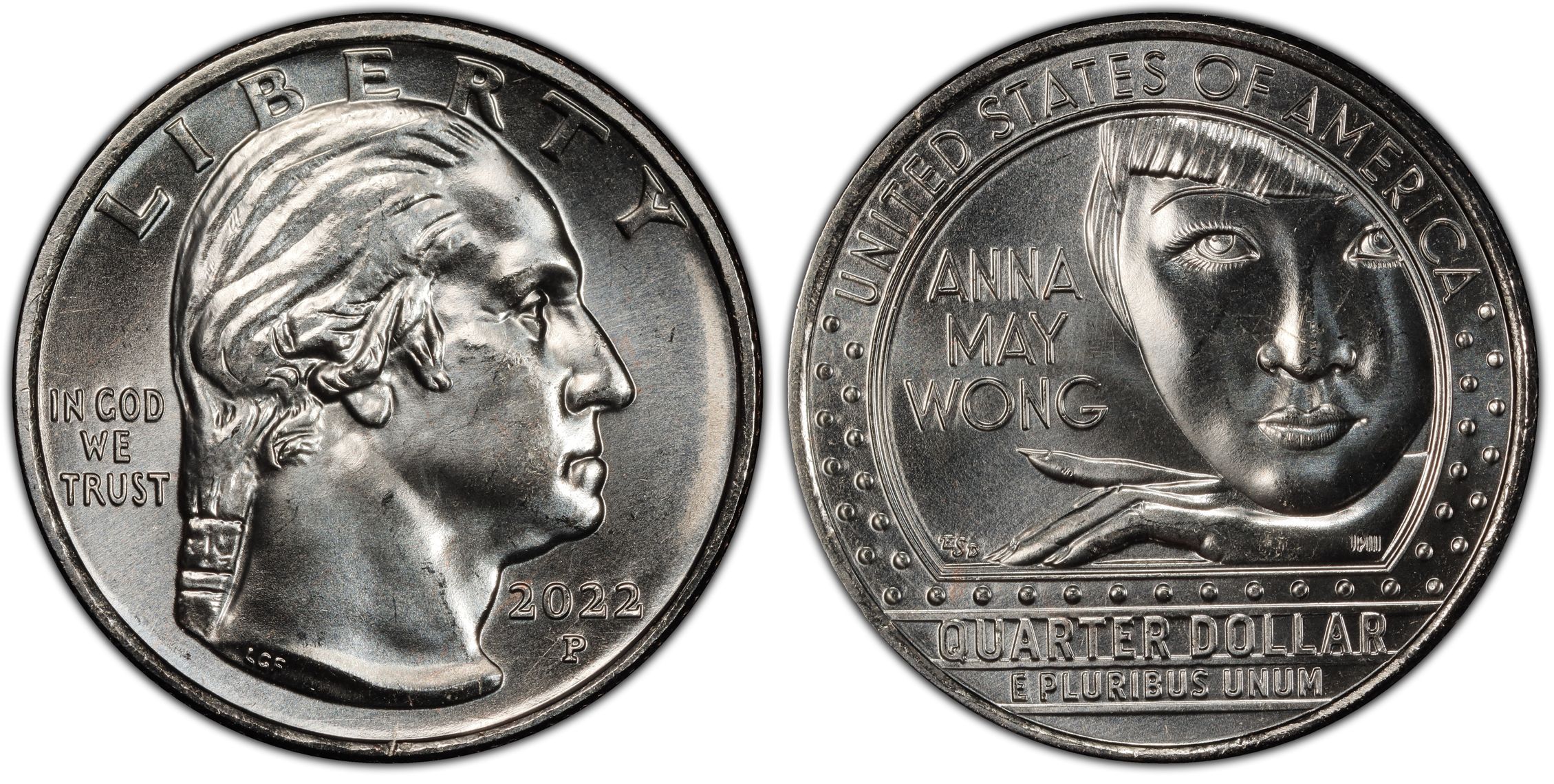 2022 P 25C Anna May Wong Regular Strike American Women Quarters