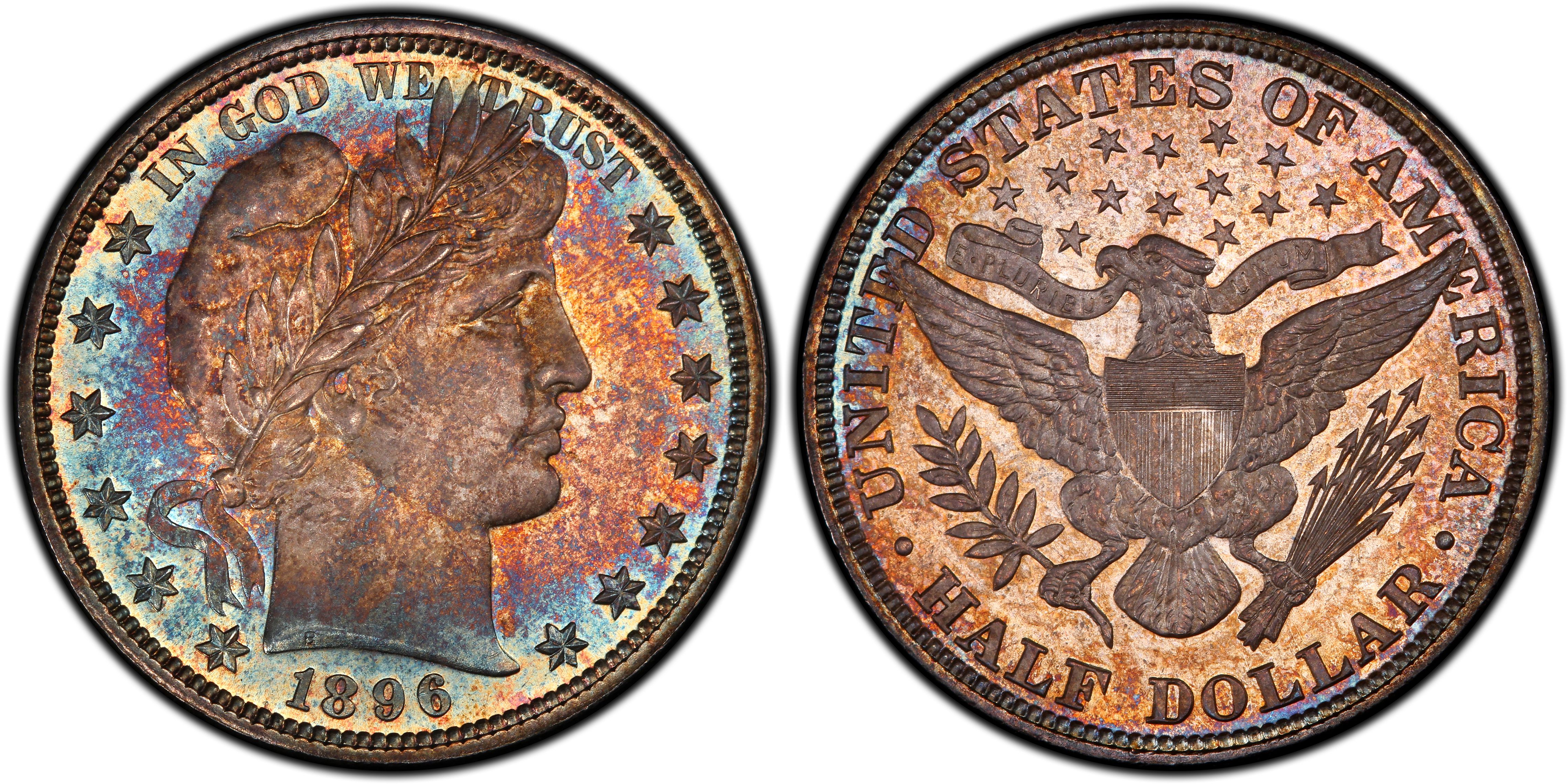 1896 50C (Regular Strike) Barber Half Dollar - PCGS CoinFacts