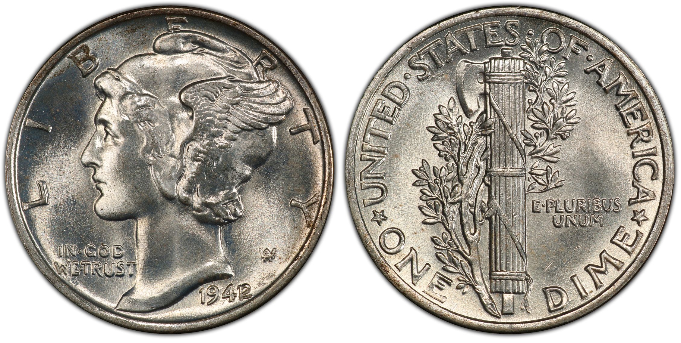 1942/1 10C, FB (Regular Strike) Mercury Dime - PCGS CoinFacts