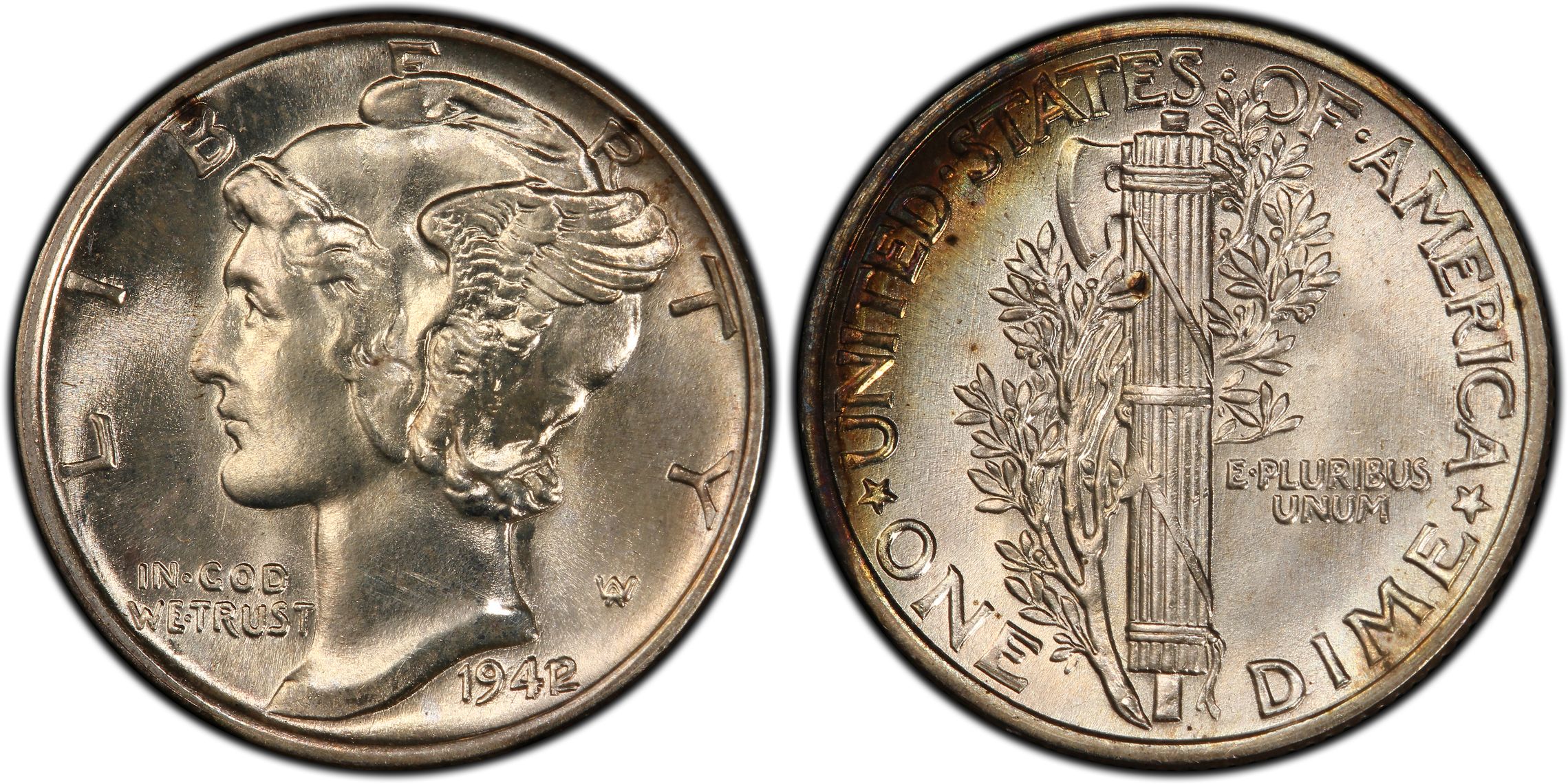 1942/1 10C, FB (Regular Strike) Mercury Dime - PCGS CoinFacts