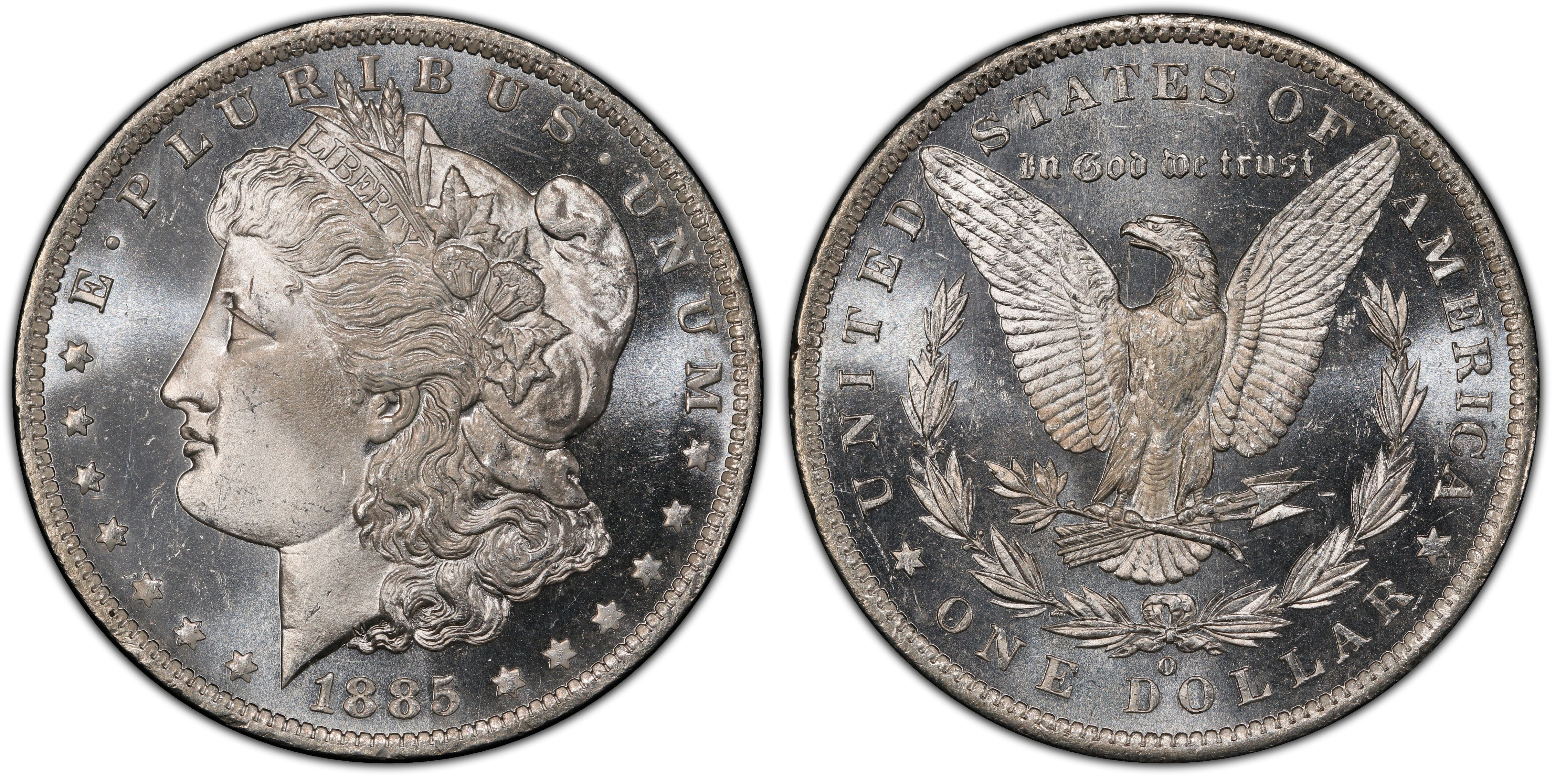 1885-O $1, PL (Regular Strike) Morgan Dollar - PCGS CoinFacts