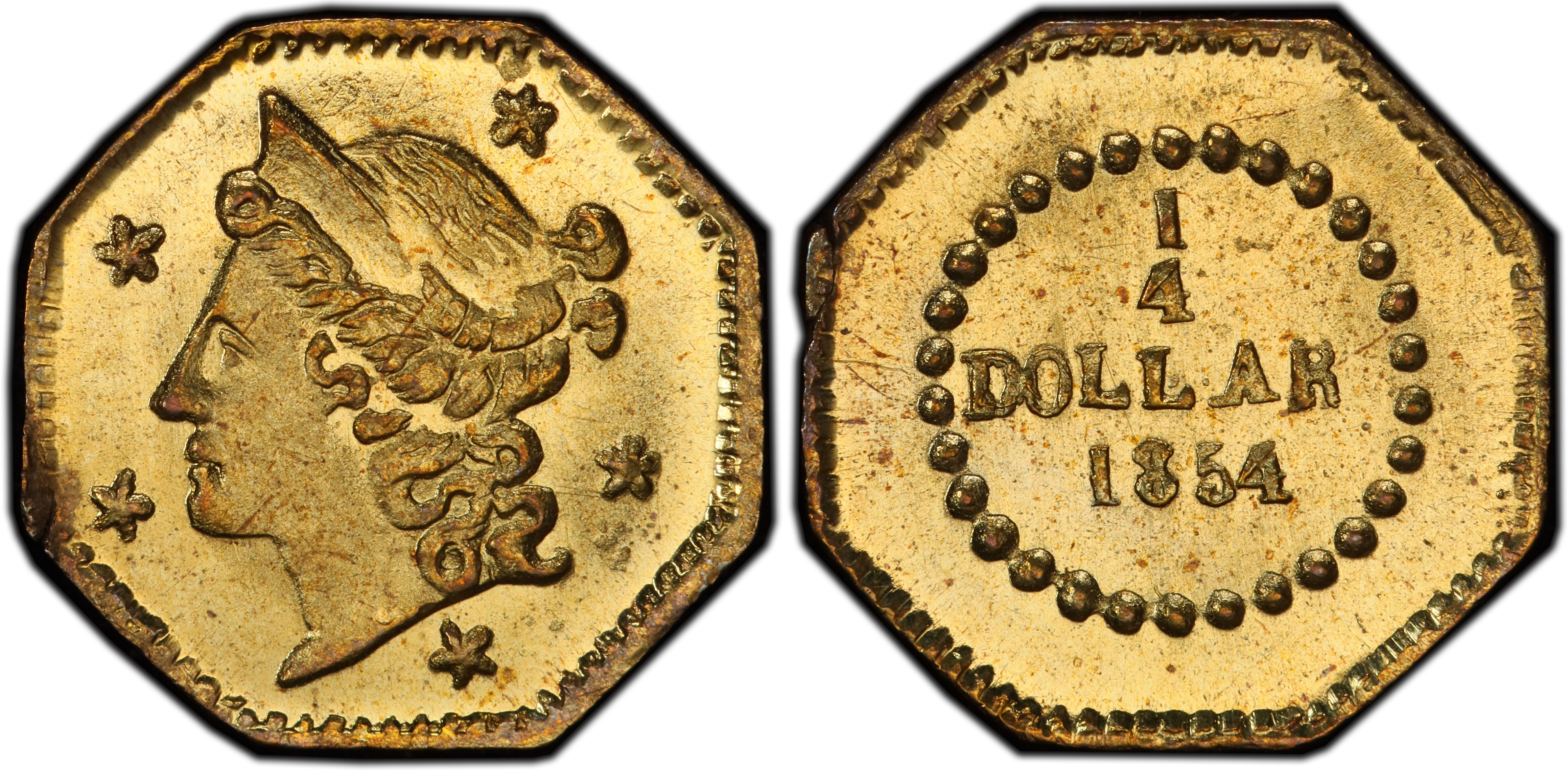 1854 G$1 Type 1 (Regular Strike) Gold Dollar - PCGS CoinFacts