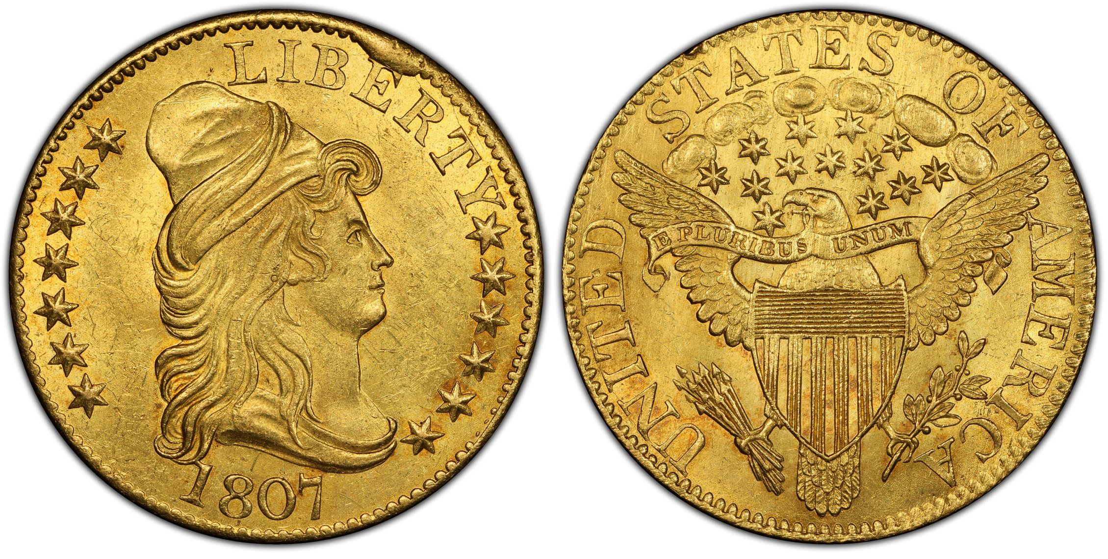 1807 $5 Draped Bust (Regular Strike) Draped Bust $5 - PCGS CoinFacts