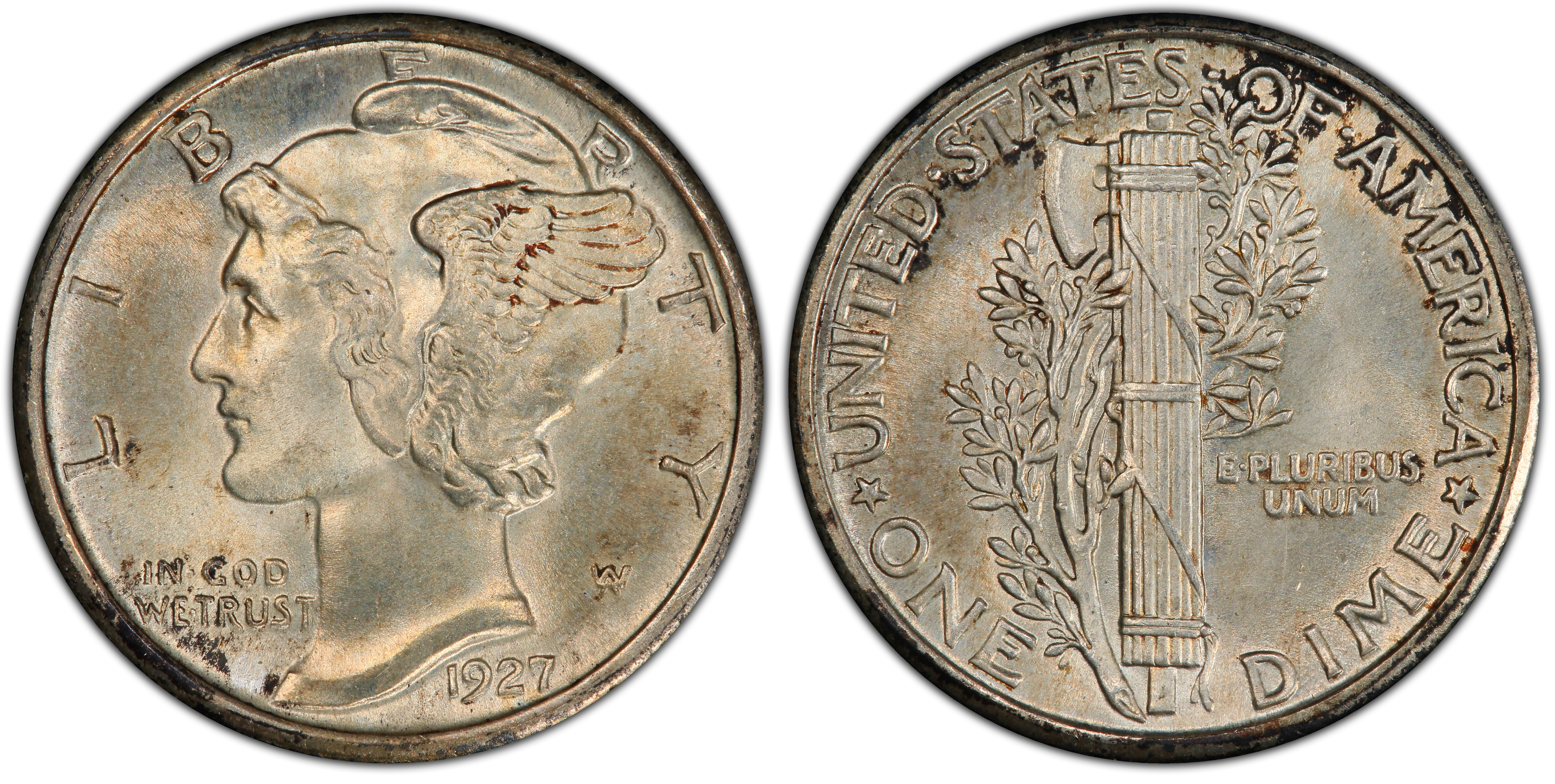 1927 10C (Regular Strike) Mercury Dime - PCGS CoinFacts