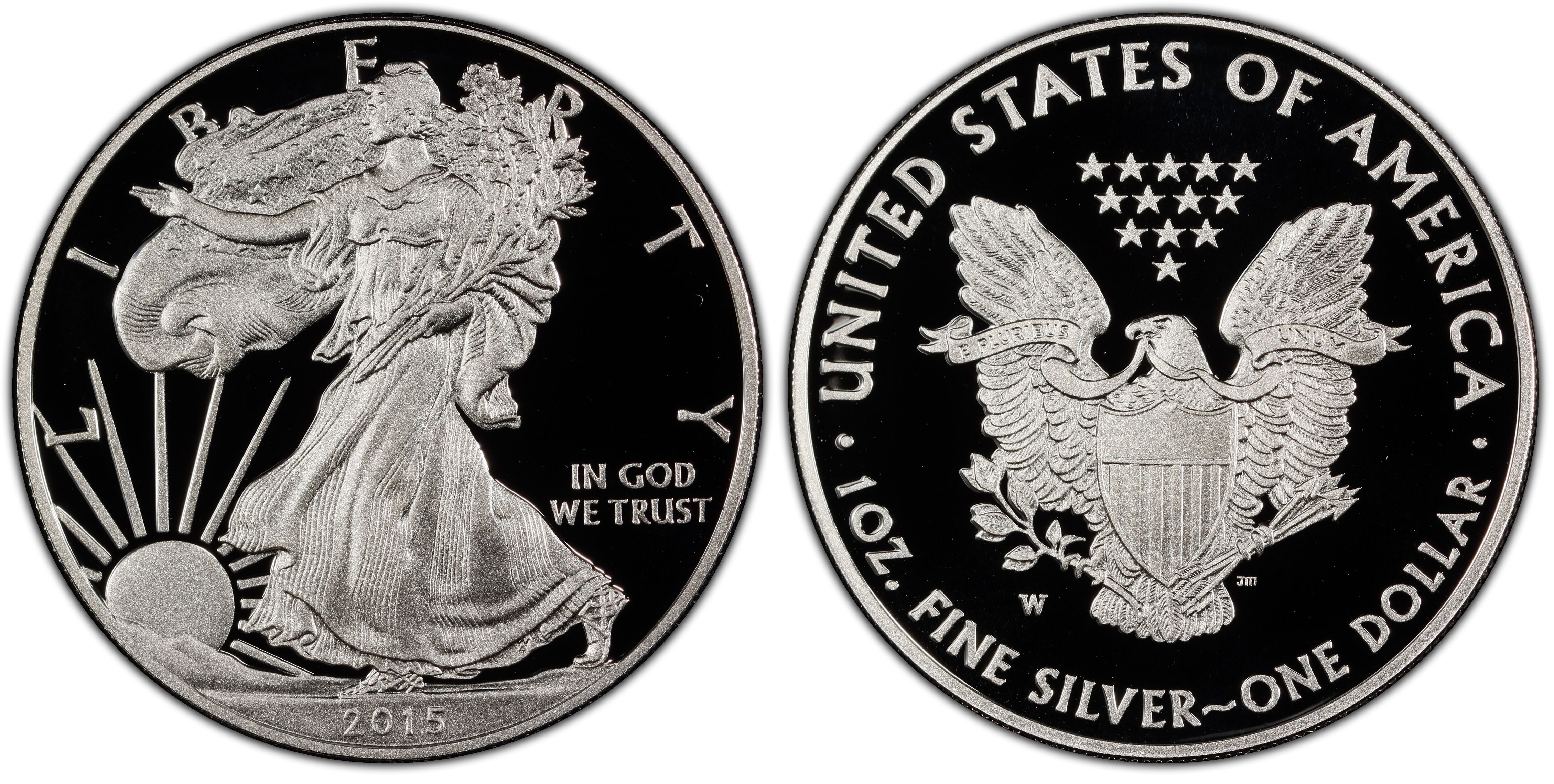 2015-W $1 Silver Eagle First Strike, DCAM (Proof) Silver Eagles