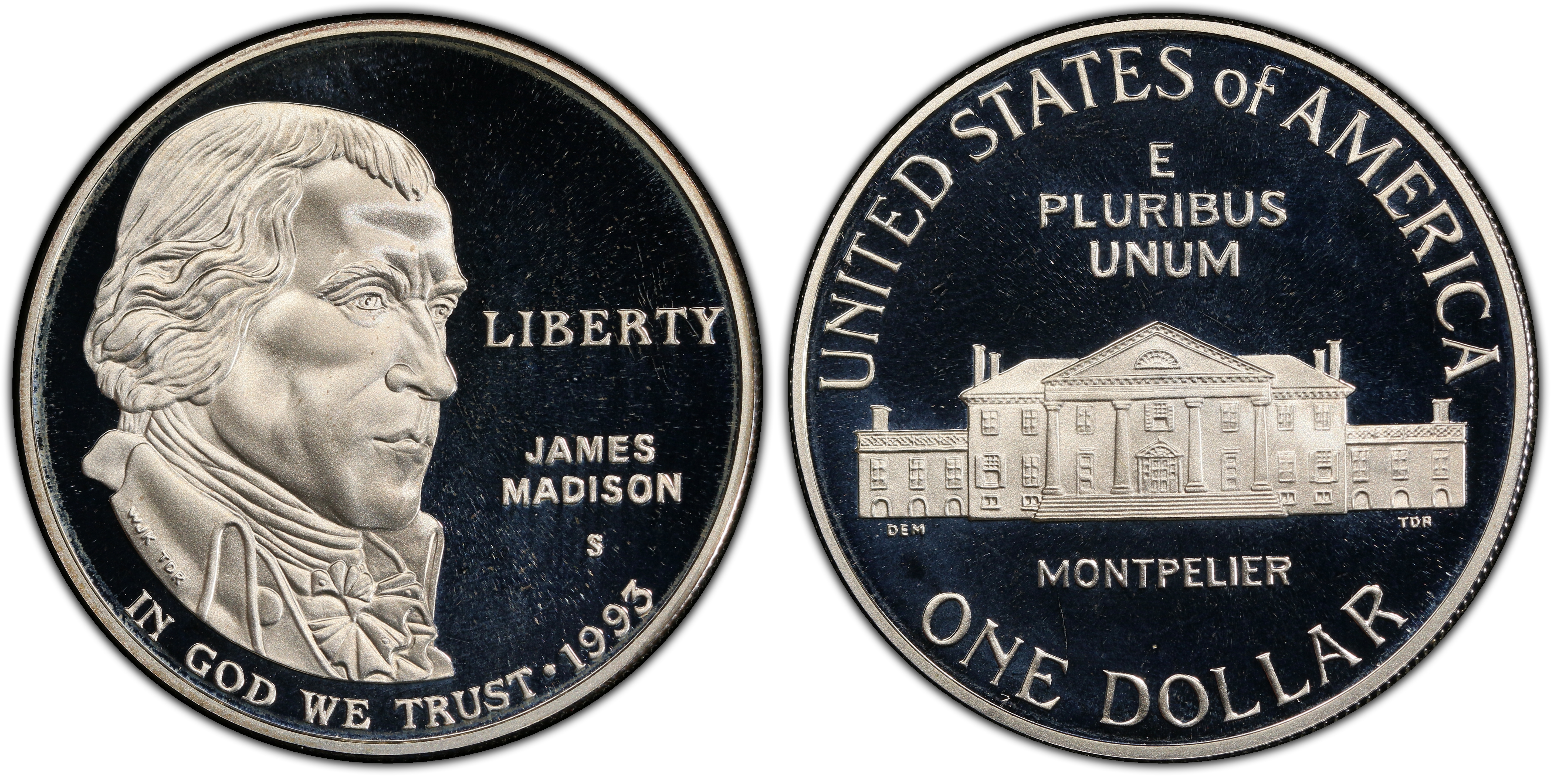 1993 S 1 Madison DCAM Proof Modern Silver and Clad