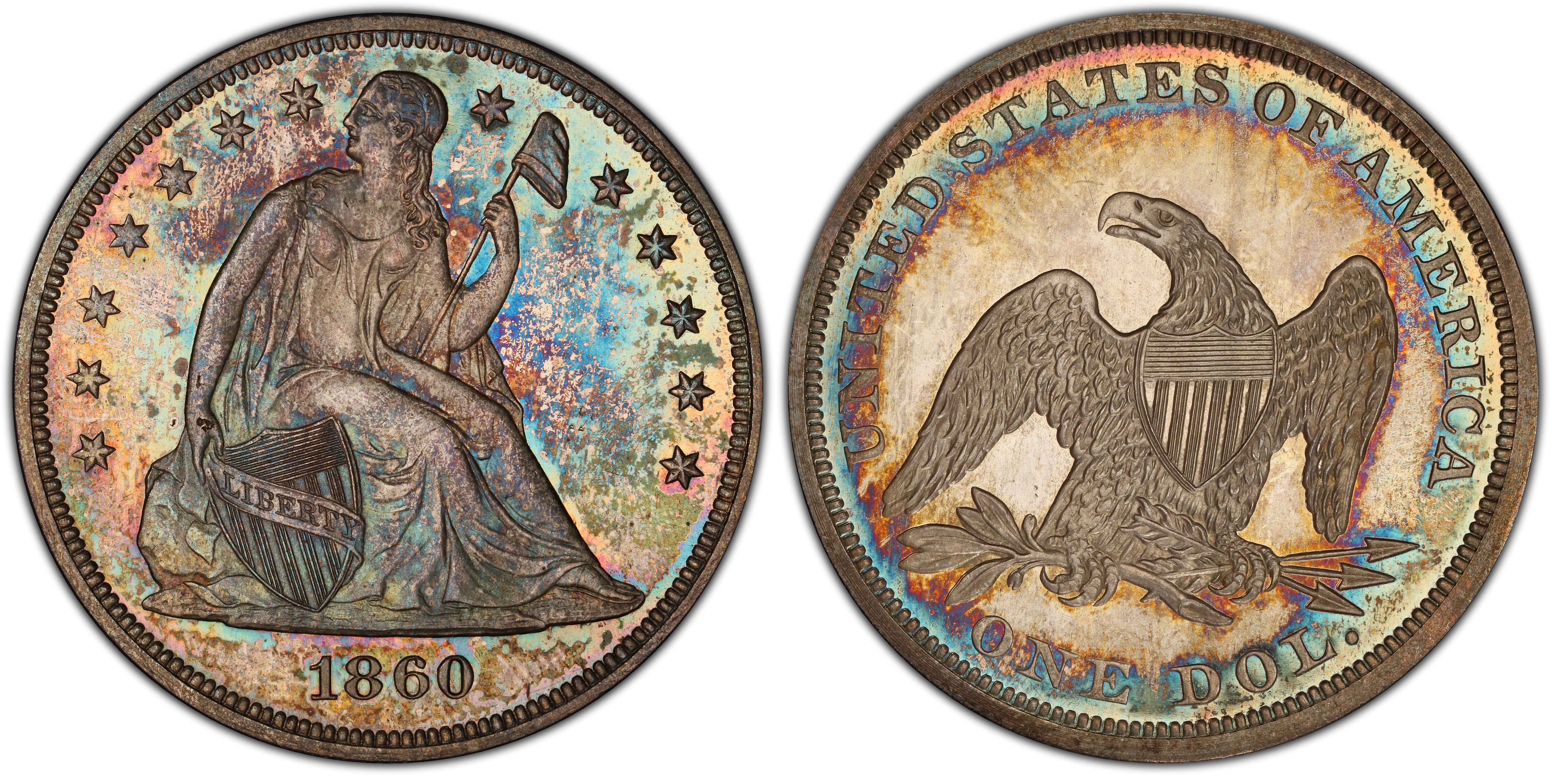 1860 $1 (Proof) Liberty Seated Dollar - PCGS CoinFacts