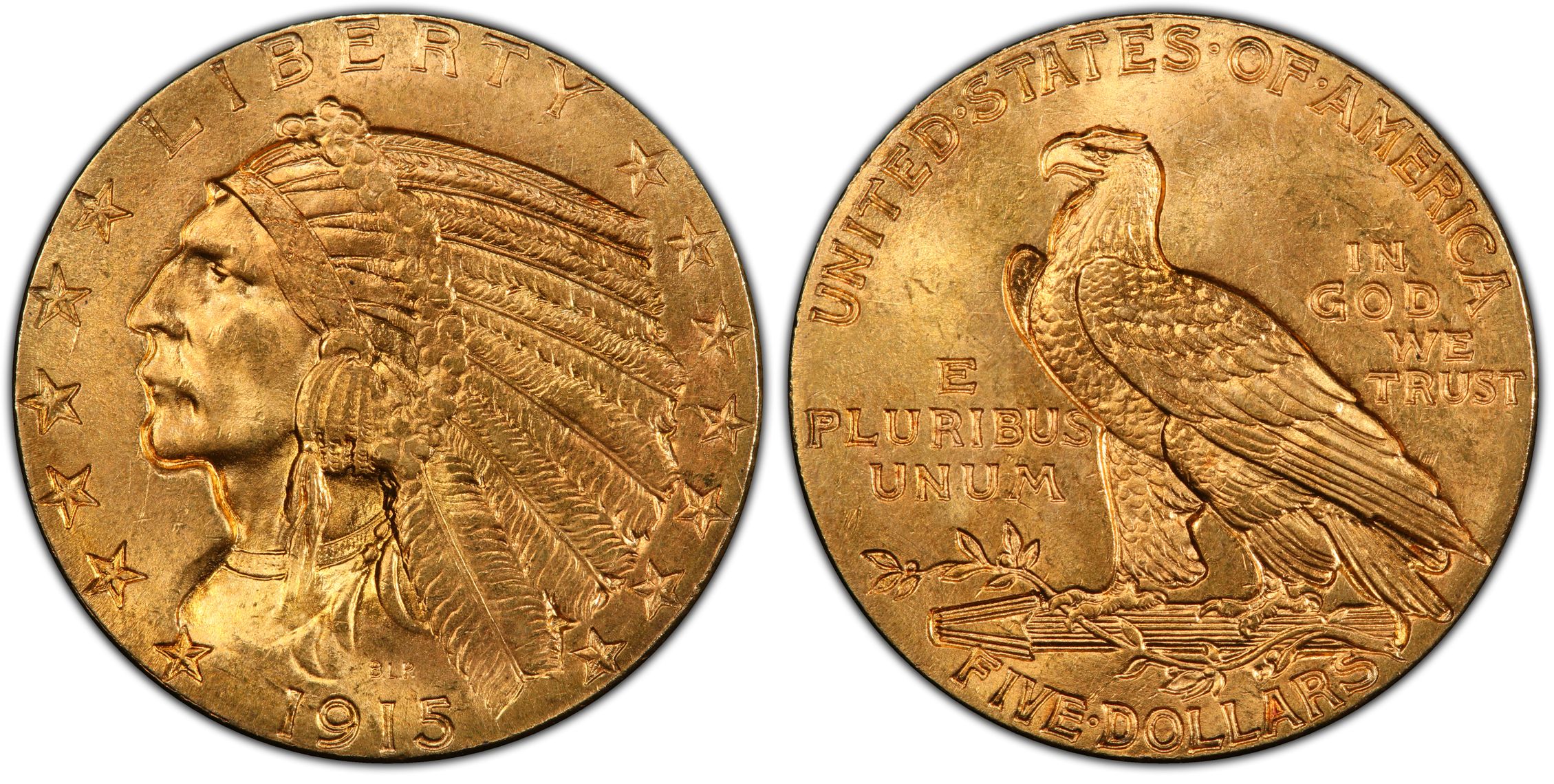 1915 5 Regular Strike Indian 5 PCGS CoinFacts