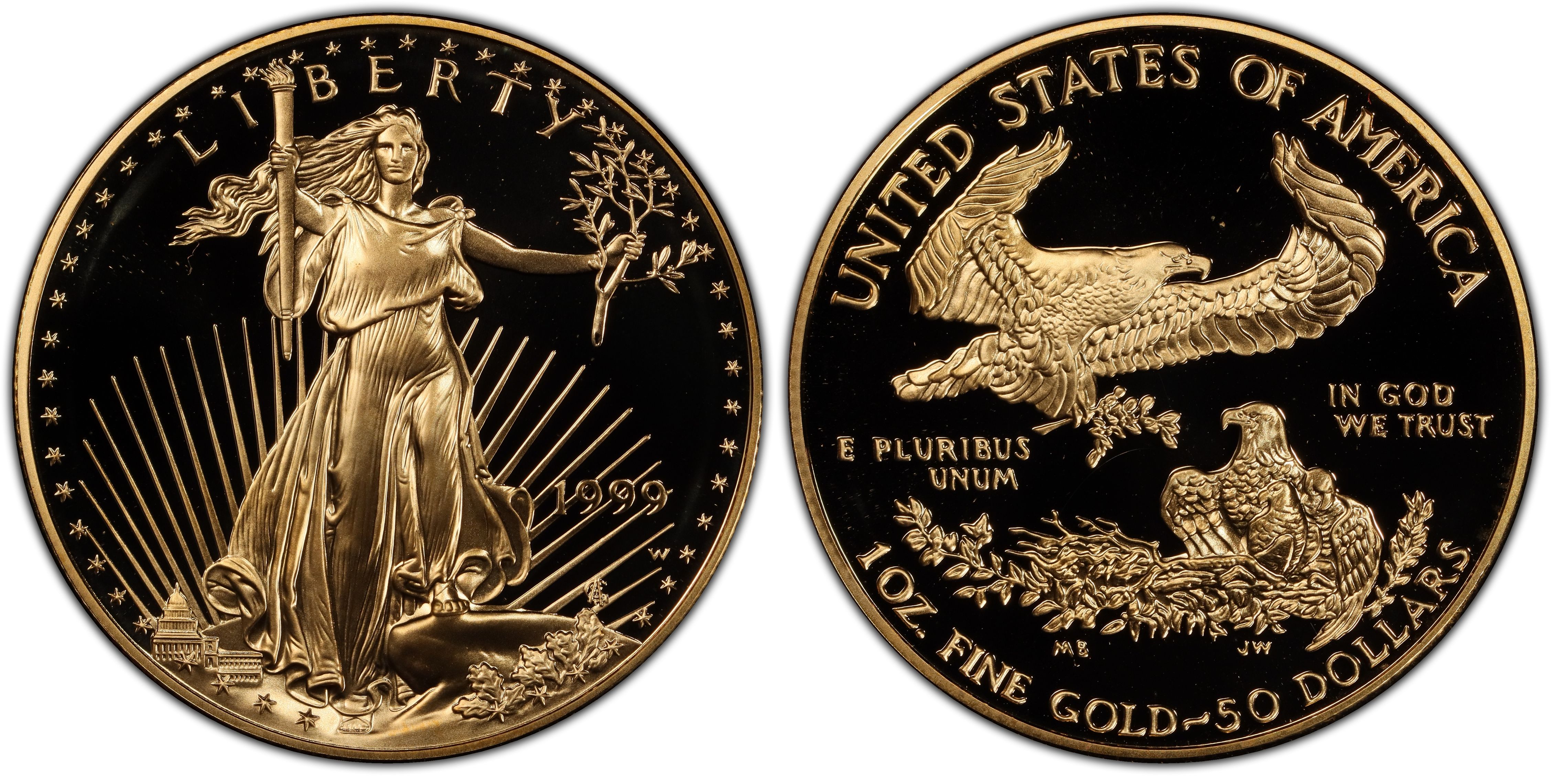 1999-W $50 Gold Eagle, DCAM (Proof) Gold Eagles - PCGS CoinFacts